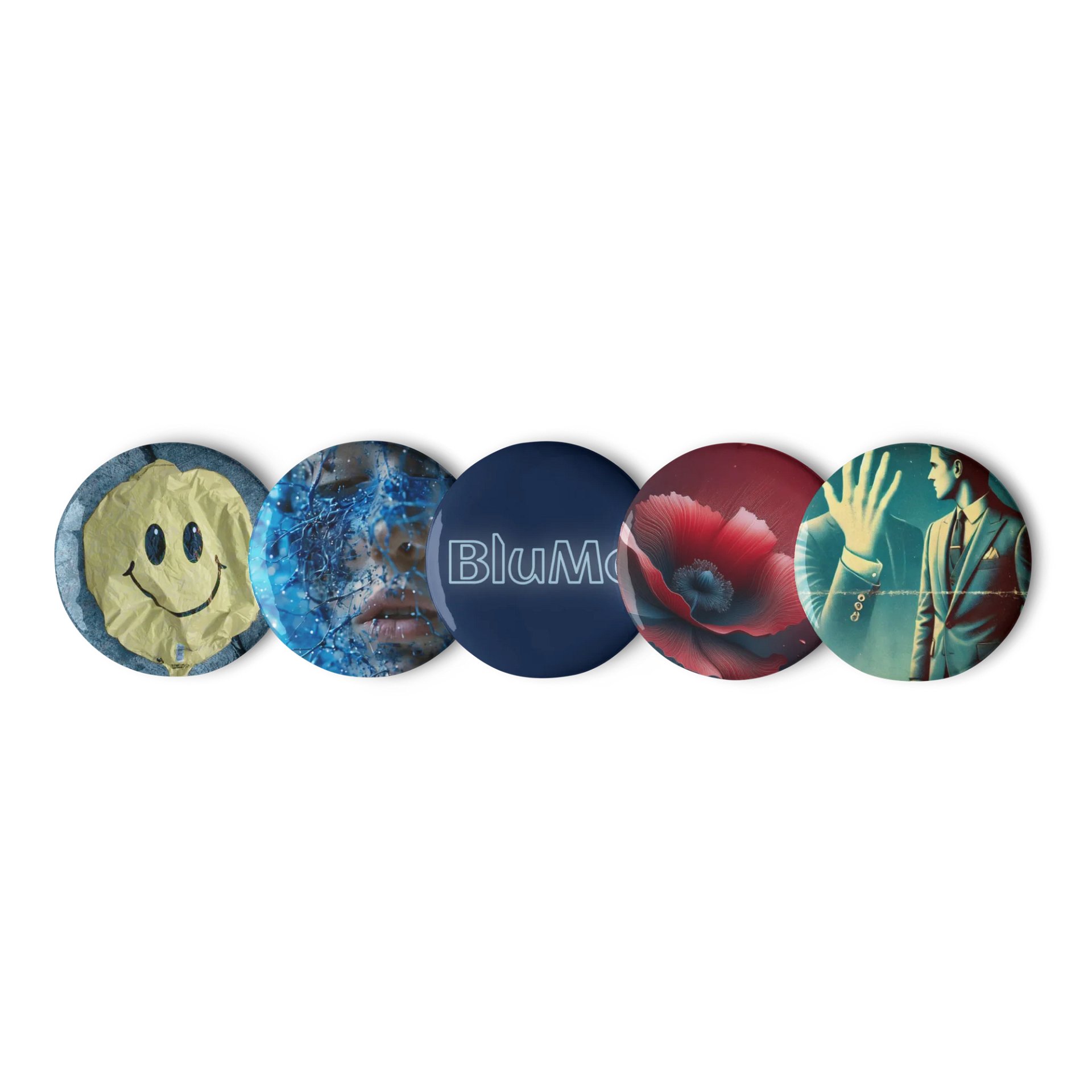 5 x Blu Mo Button Pins product image (3)