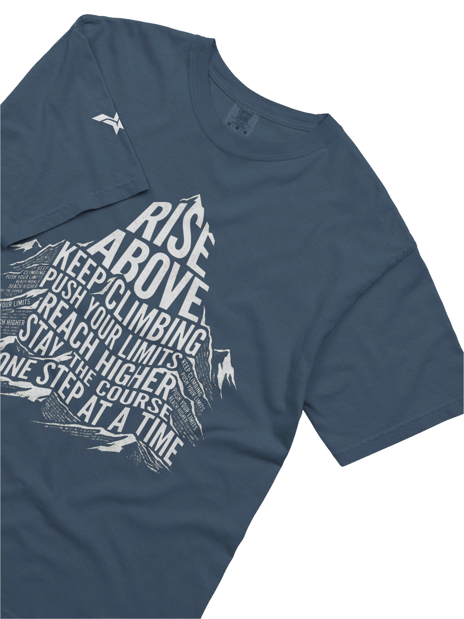 RISE ABOVE — Mountain Typography Graphic Tee product image (5)