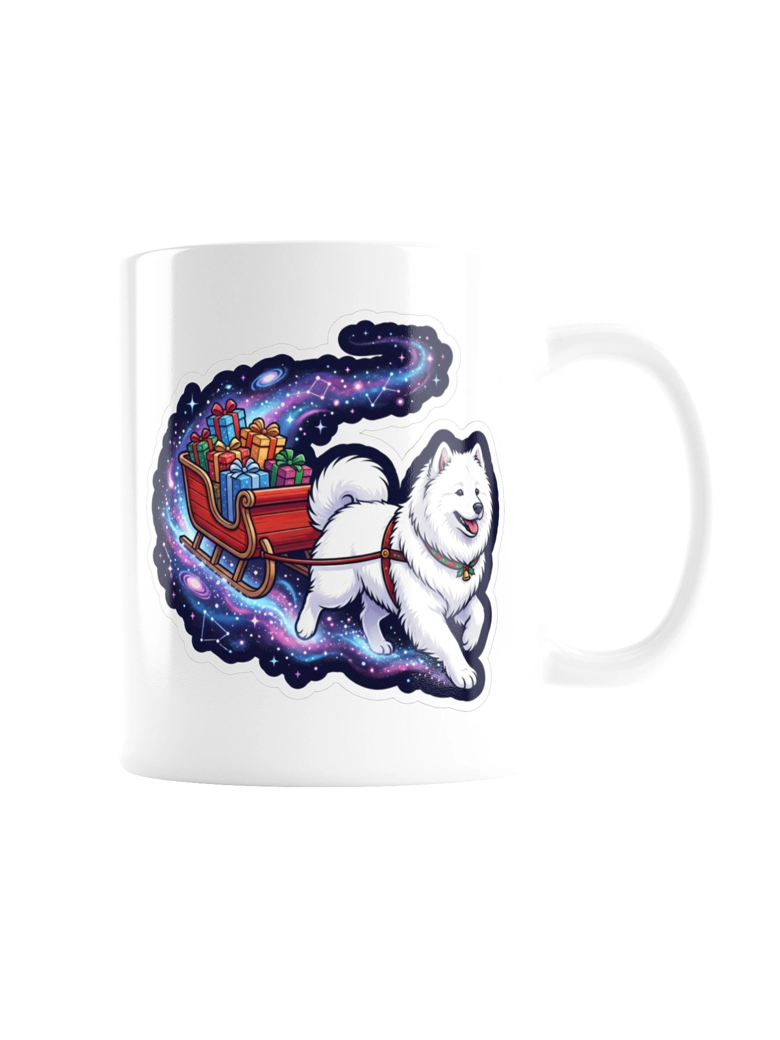 Space Sleigh Samoyed Mug product image (3)