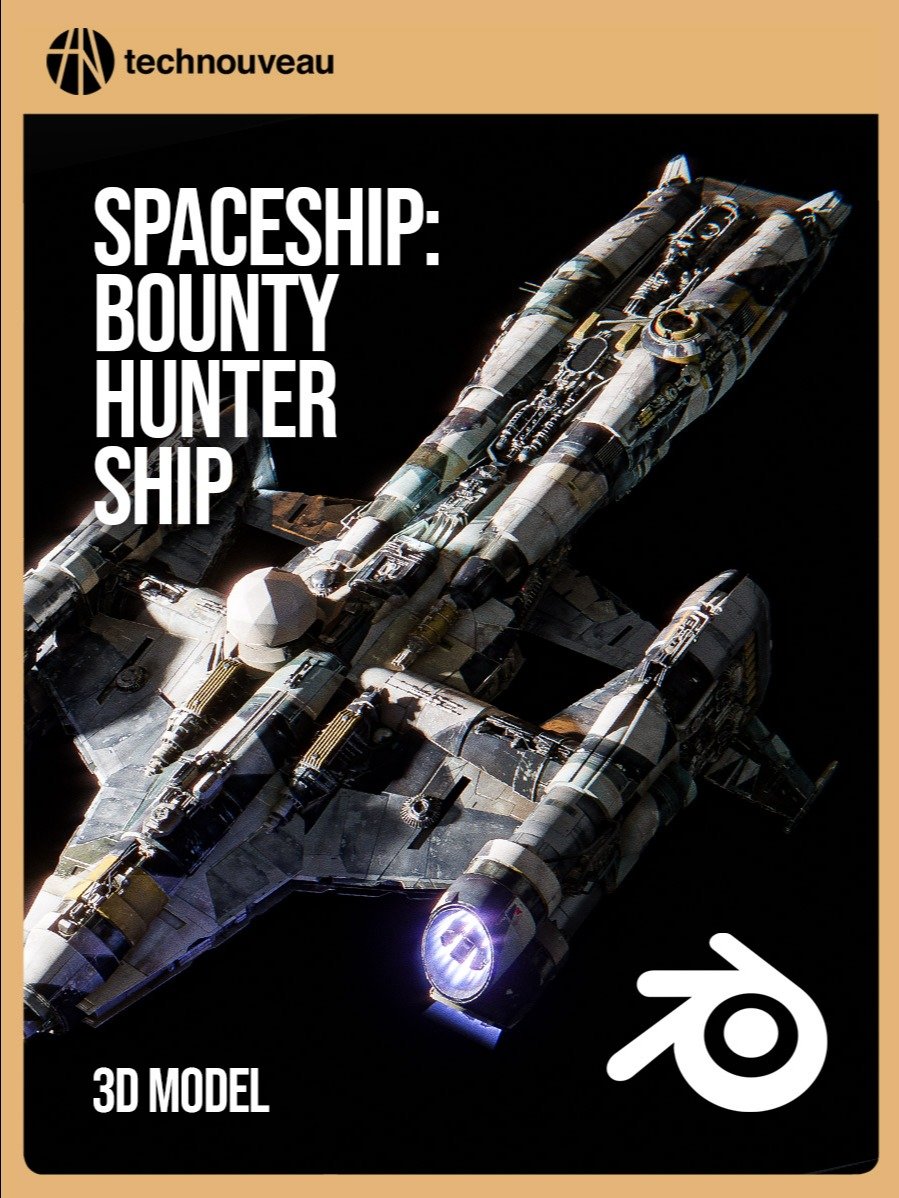 3D Model - Spaceship - Bounty Hunter Ship (Freelance License) product image (1)