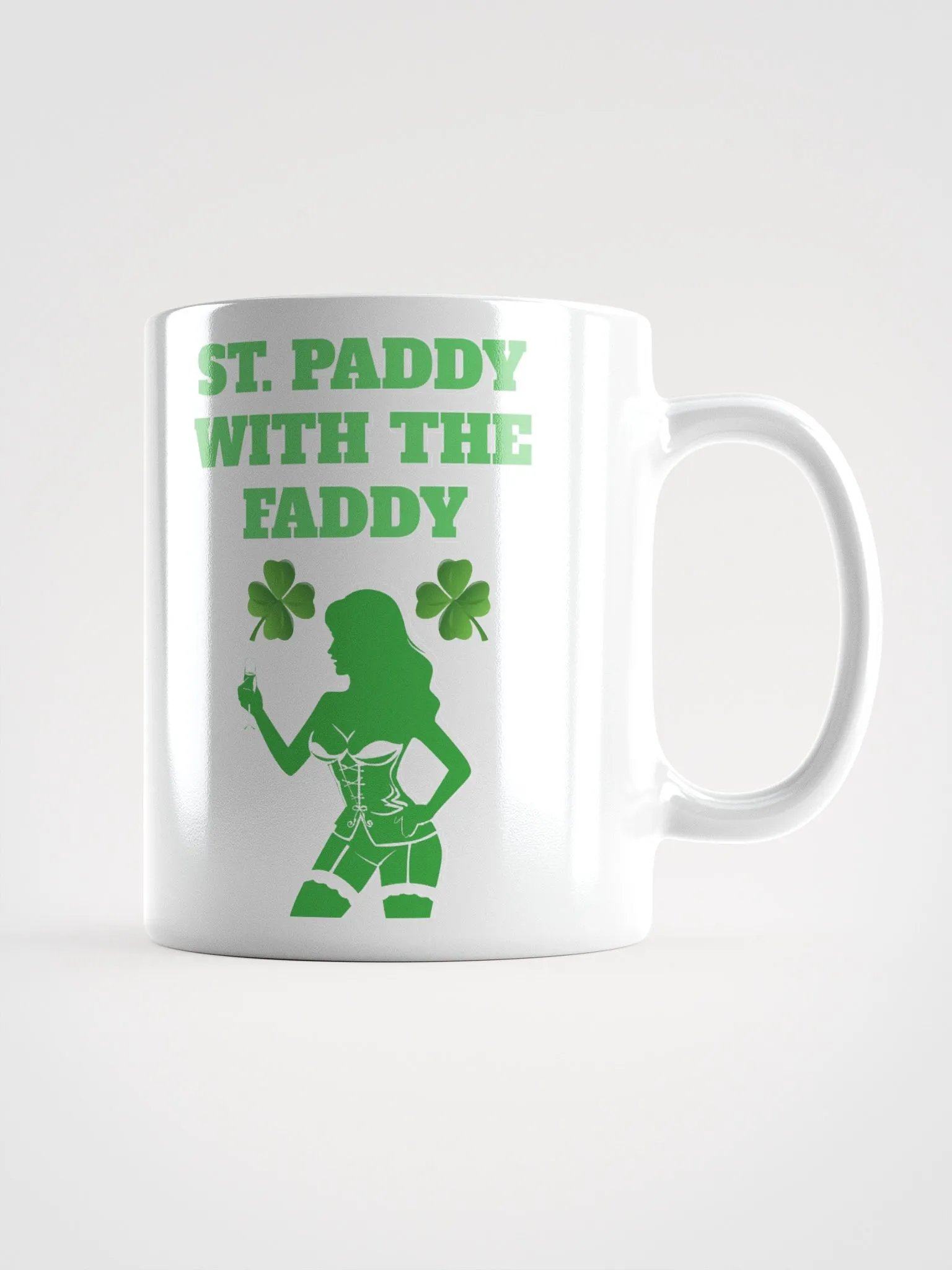 St. Paddy With The Faddy St. Patrick's Day White Mug product image (3)