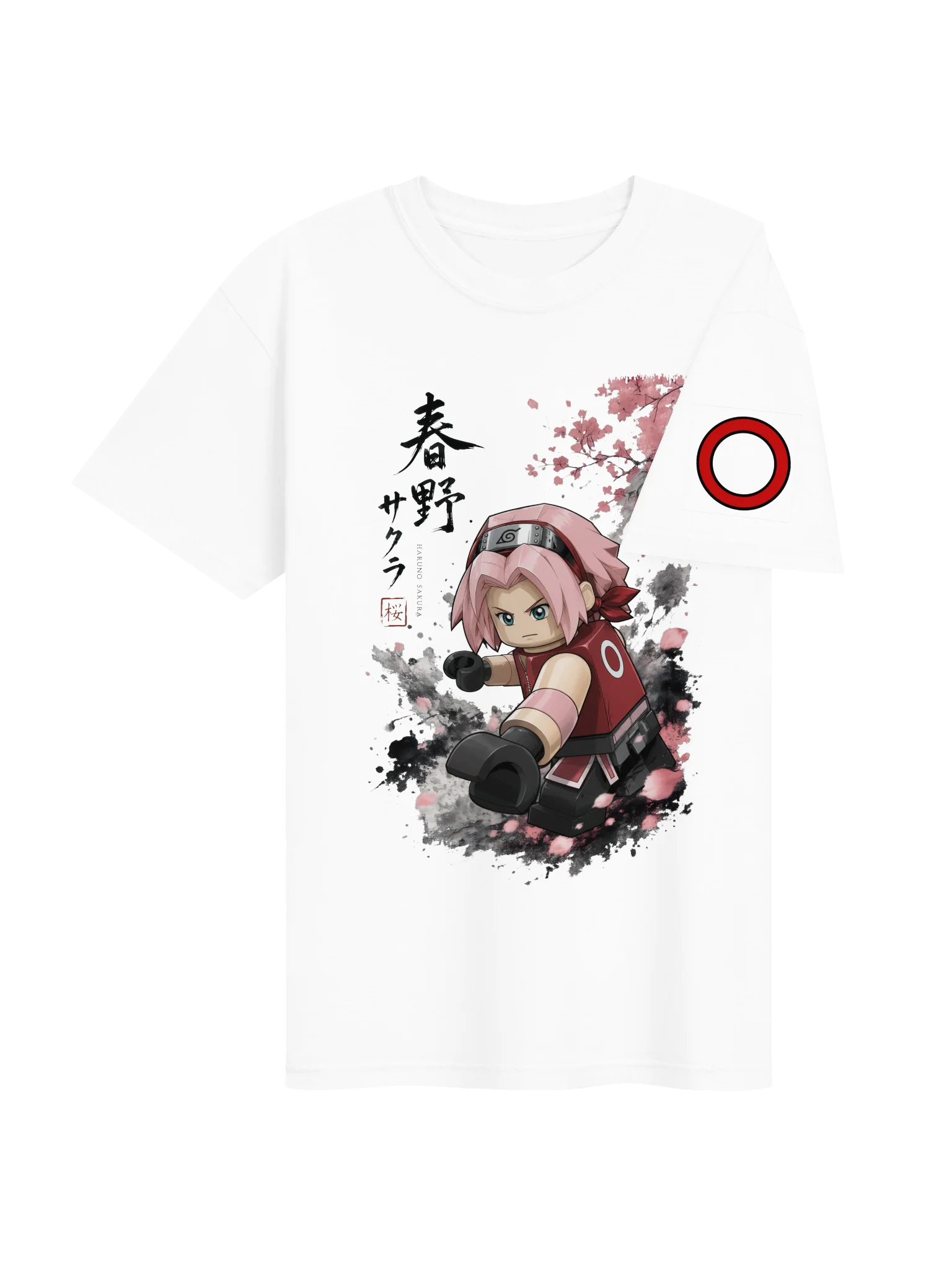 Pink Warrior Sakura Lego-Style Tee product image (4)