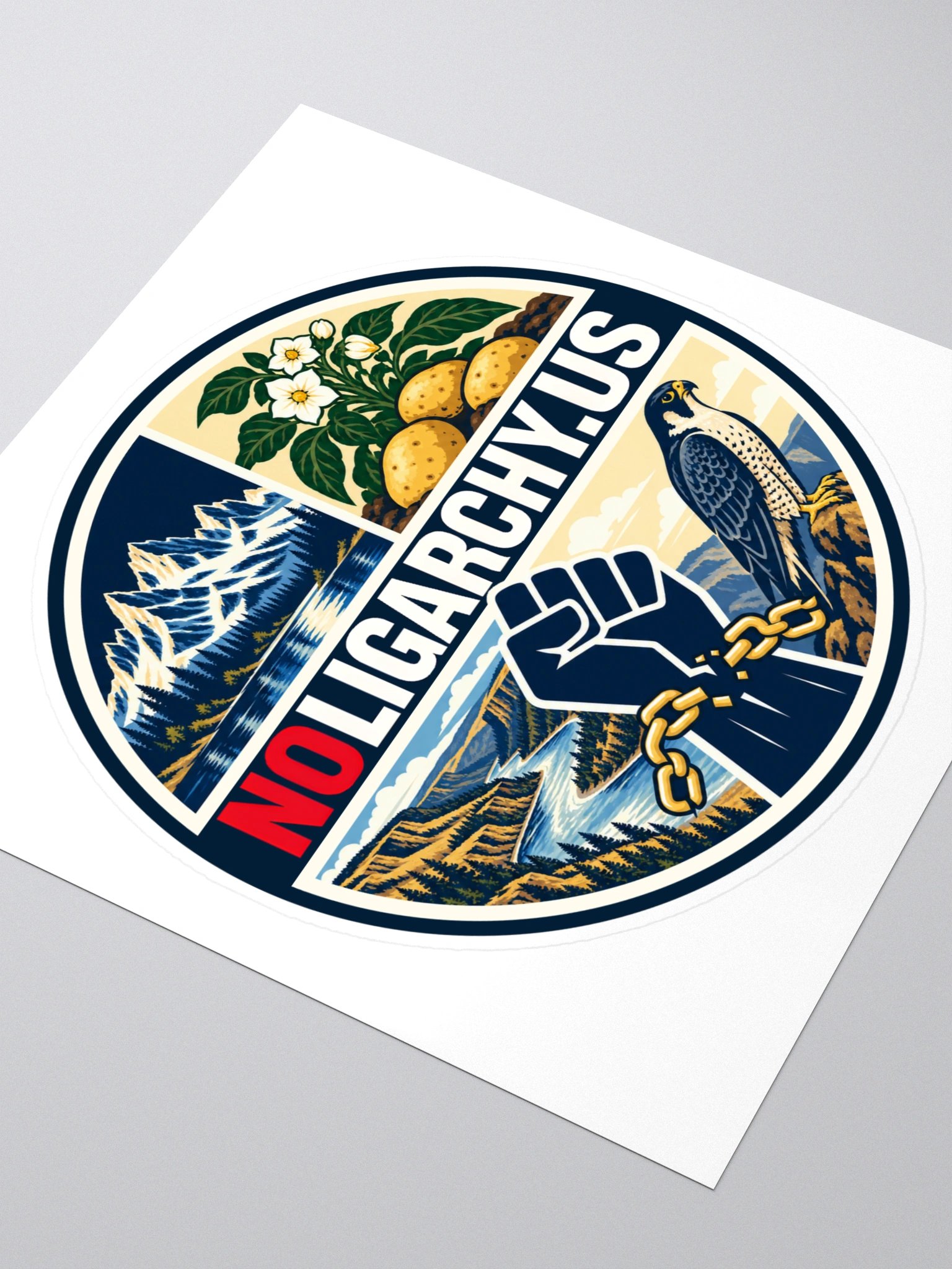 Idaho NOLIGARCHY.US sticker product image (3)