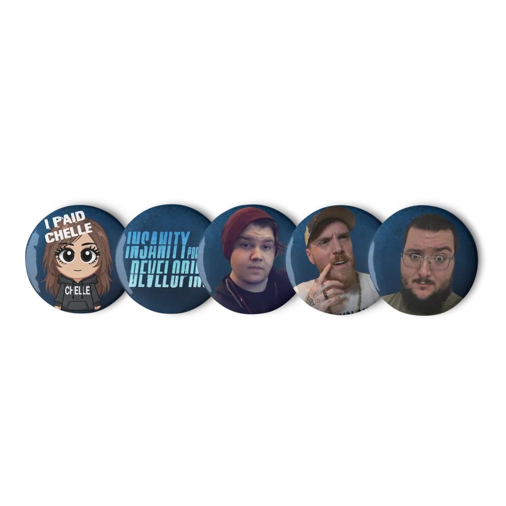 Insanity Developing Gang Button Pin Set product image (4)