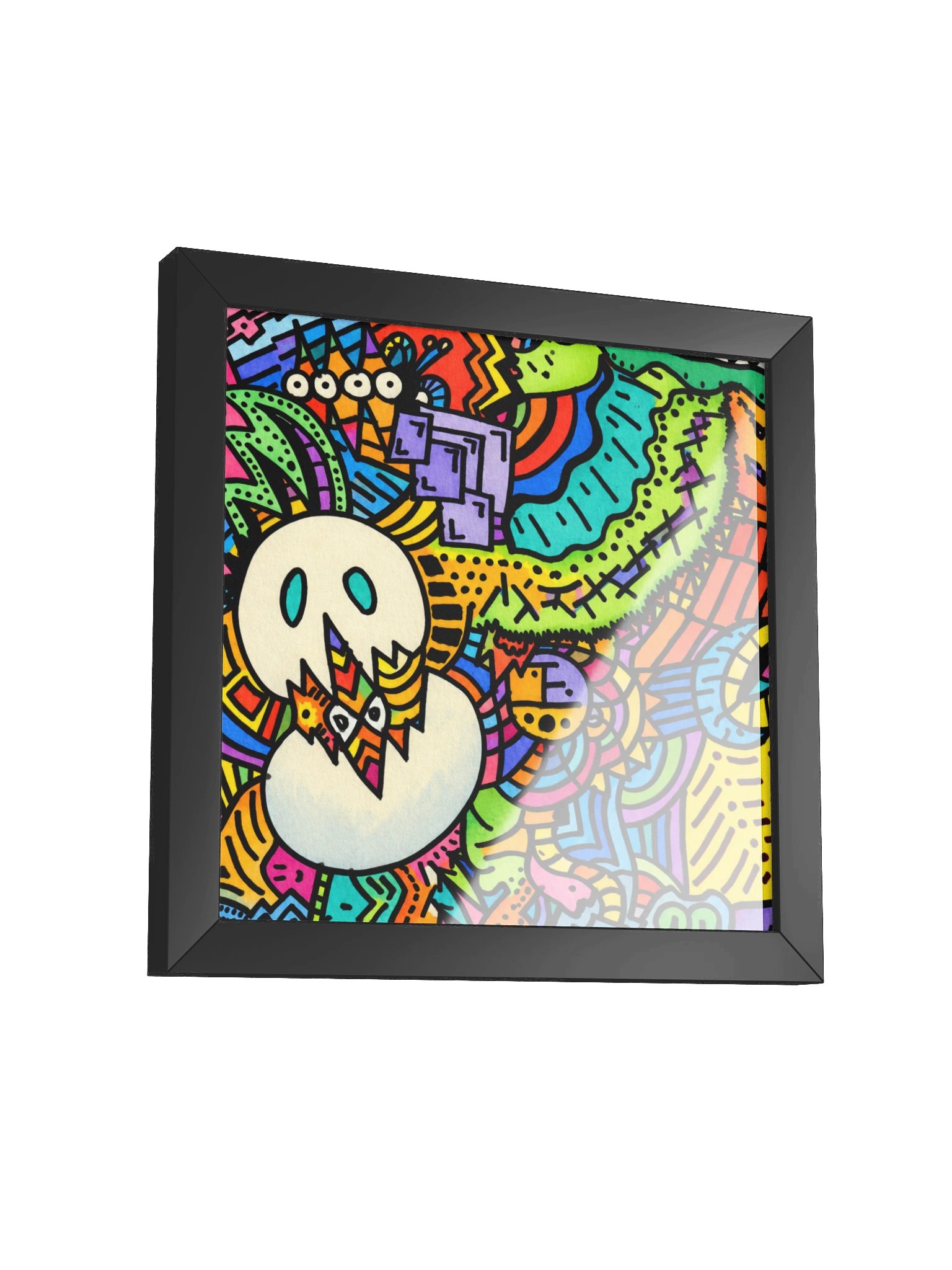 #4 Running from Thoughts - Framed Square product image (2)