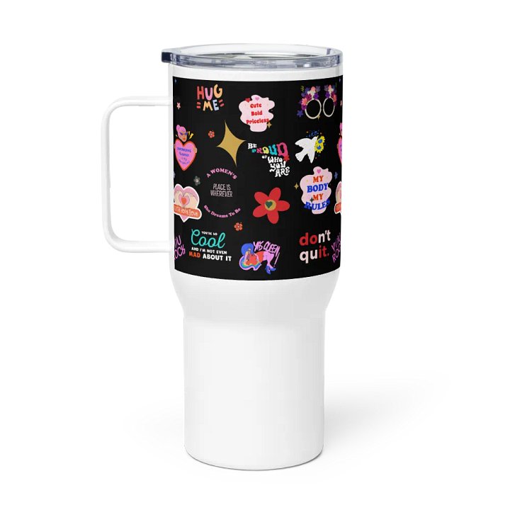 Positive Vibes Travel Mug with a Handle product image (1)