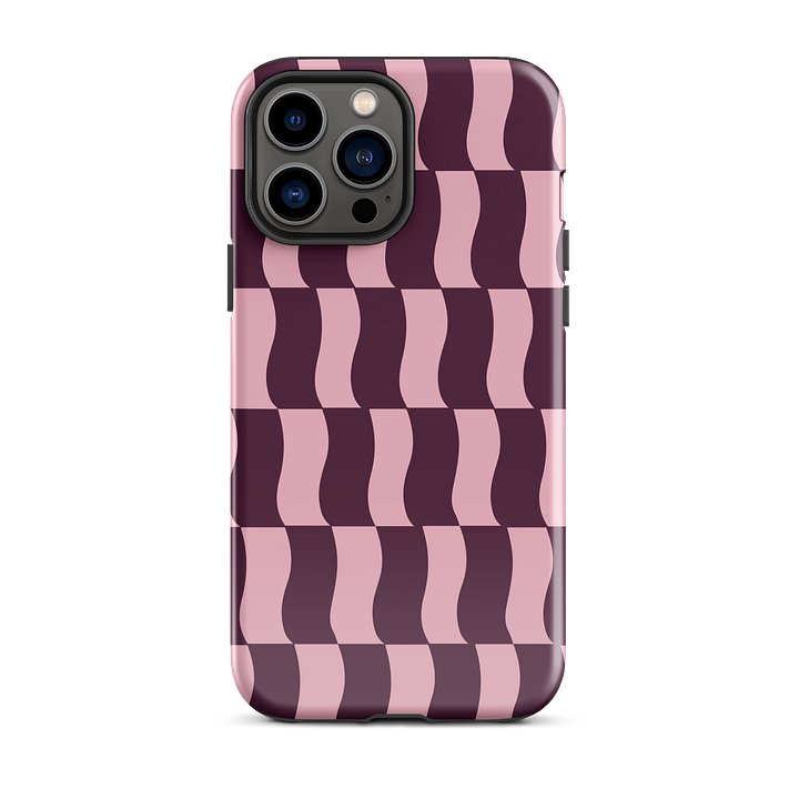Wildberry Wavy Blocks iPhone Case product image (1)