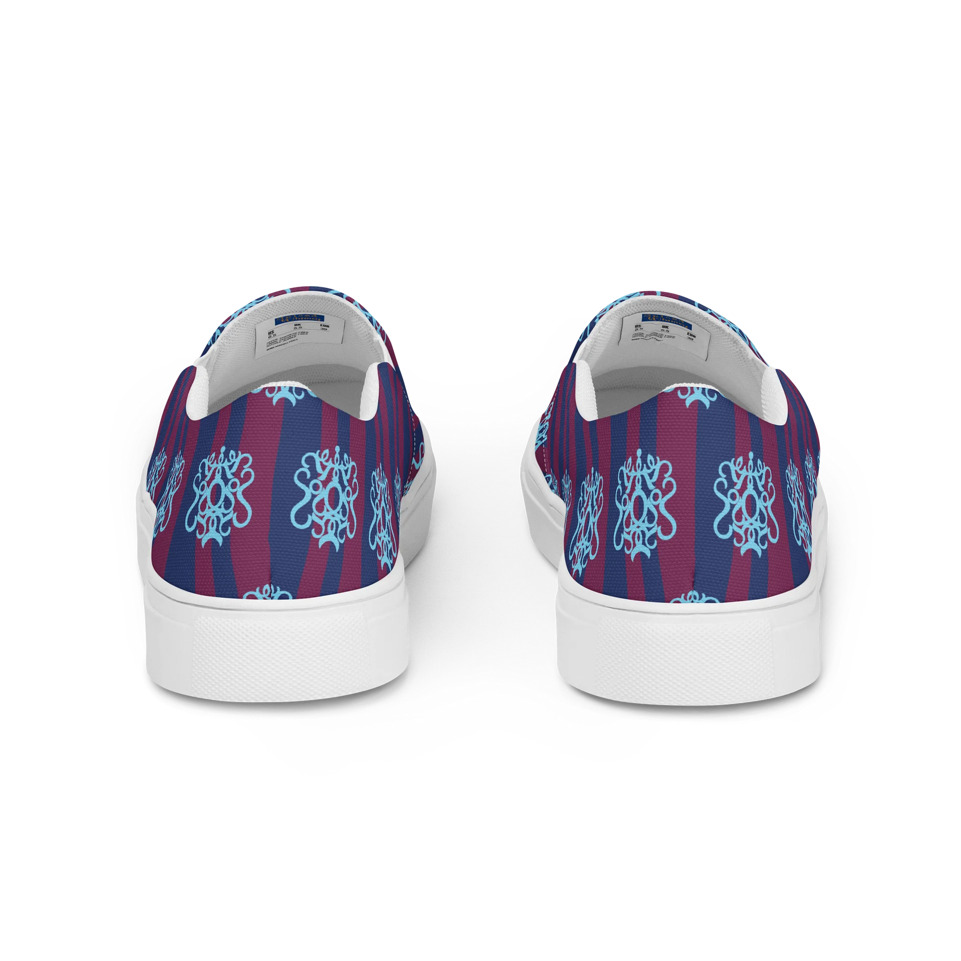 Navy Flirty Academic Canvas Slip-Ons product image (4)