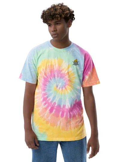 Crochet Cockatiel – Embroidered Tie-Dye Shirt product image (3)