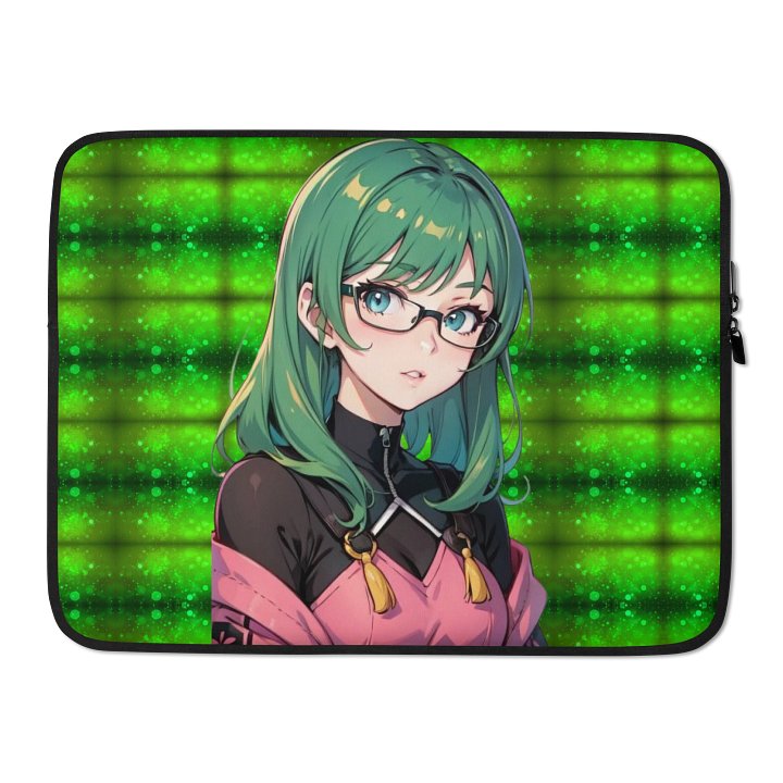 (GREEN WAIFU) K Laptop Sleeve product image (2)