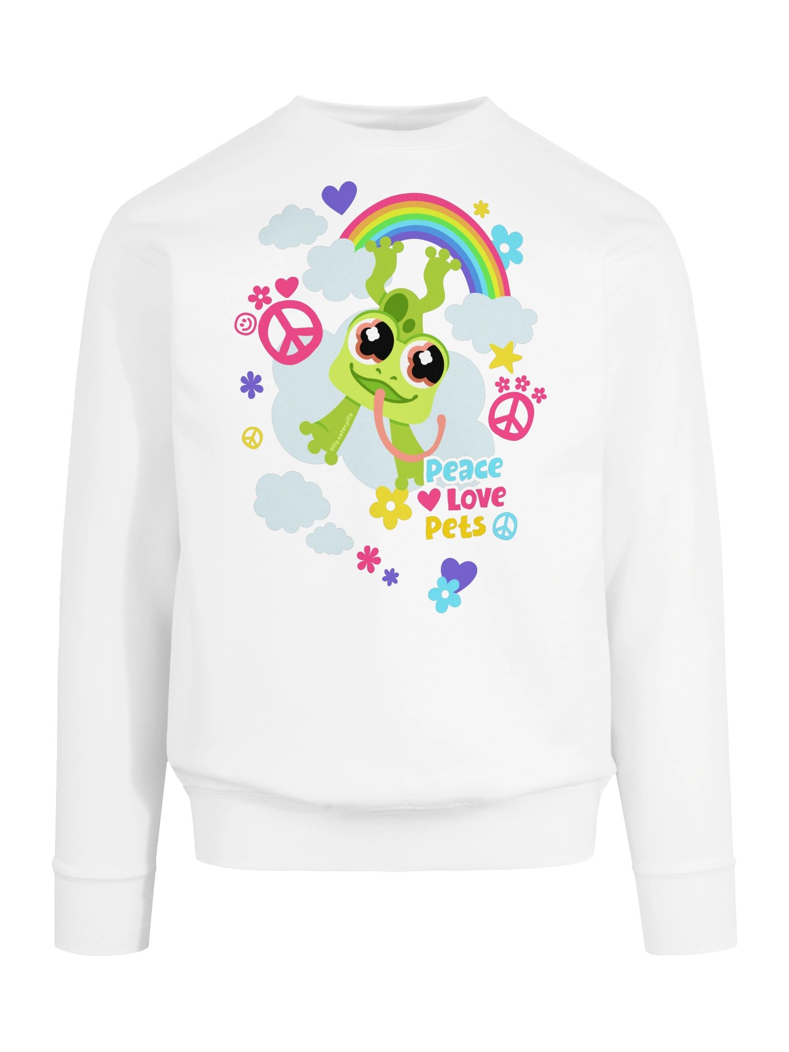 Peace Love Froggy Sweatshirt (light) product image (9)
