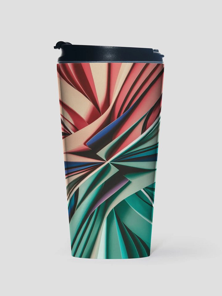 Graphic Grove 15oz Stainless Steel Travel Mug - Abstract Swirling Design, Insulated, Spill-Proof product image (2)