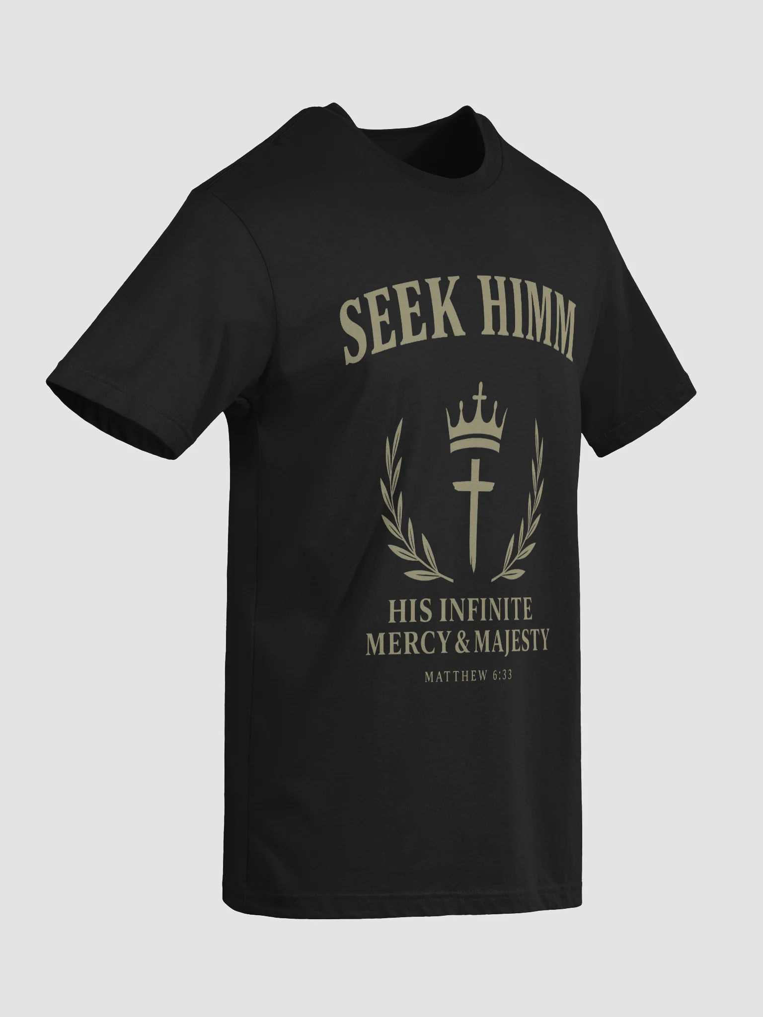 Seek Himm™ [Black] Light Tee — His Infinite Mercy & Majesty product image (3)