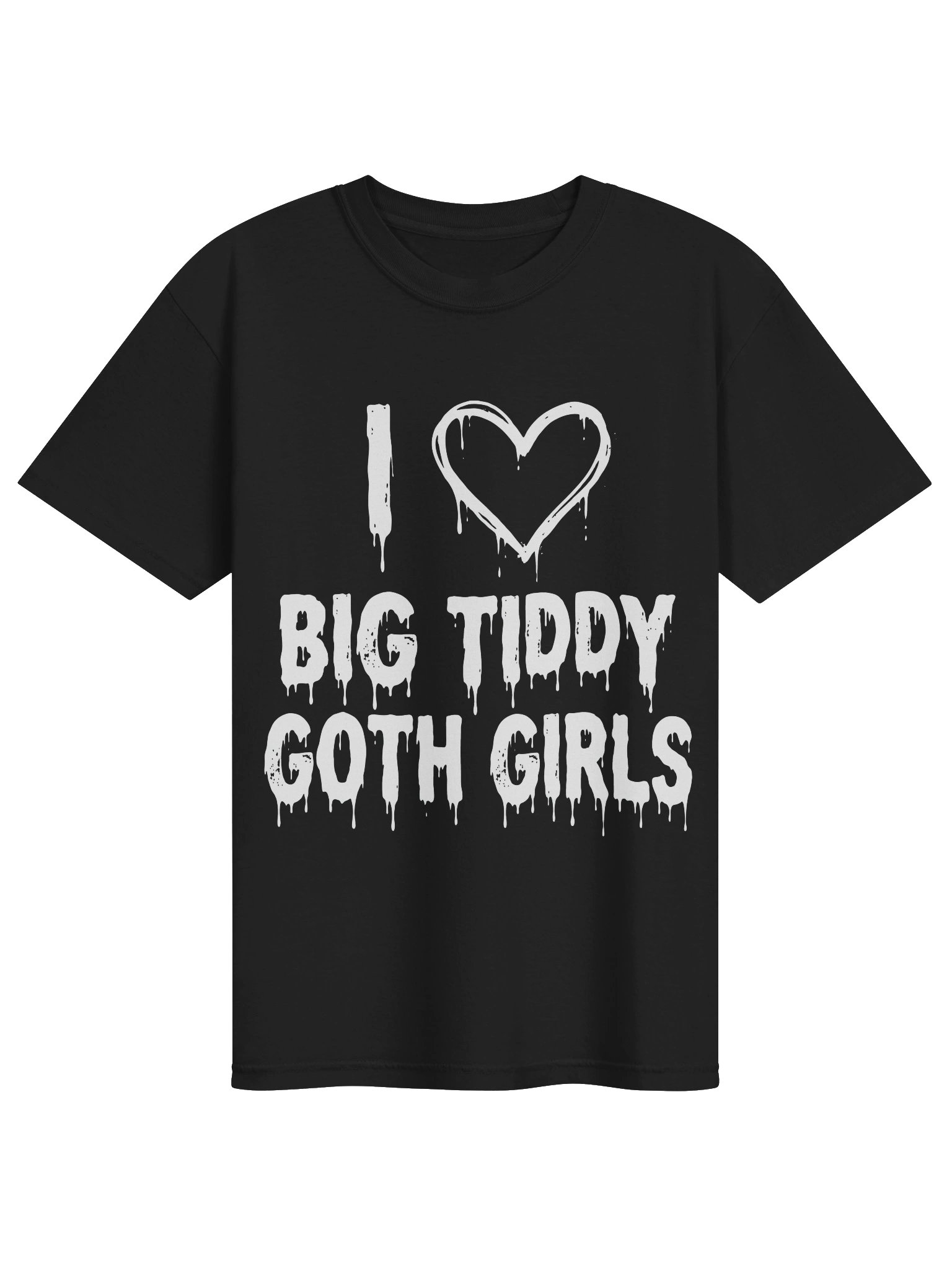 I Love Big Tiddy Goth Girls Heart Graphic Tee product image (1)