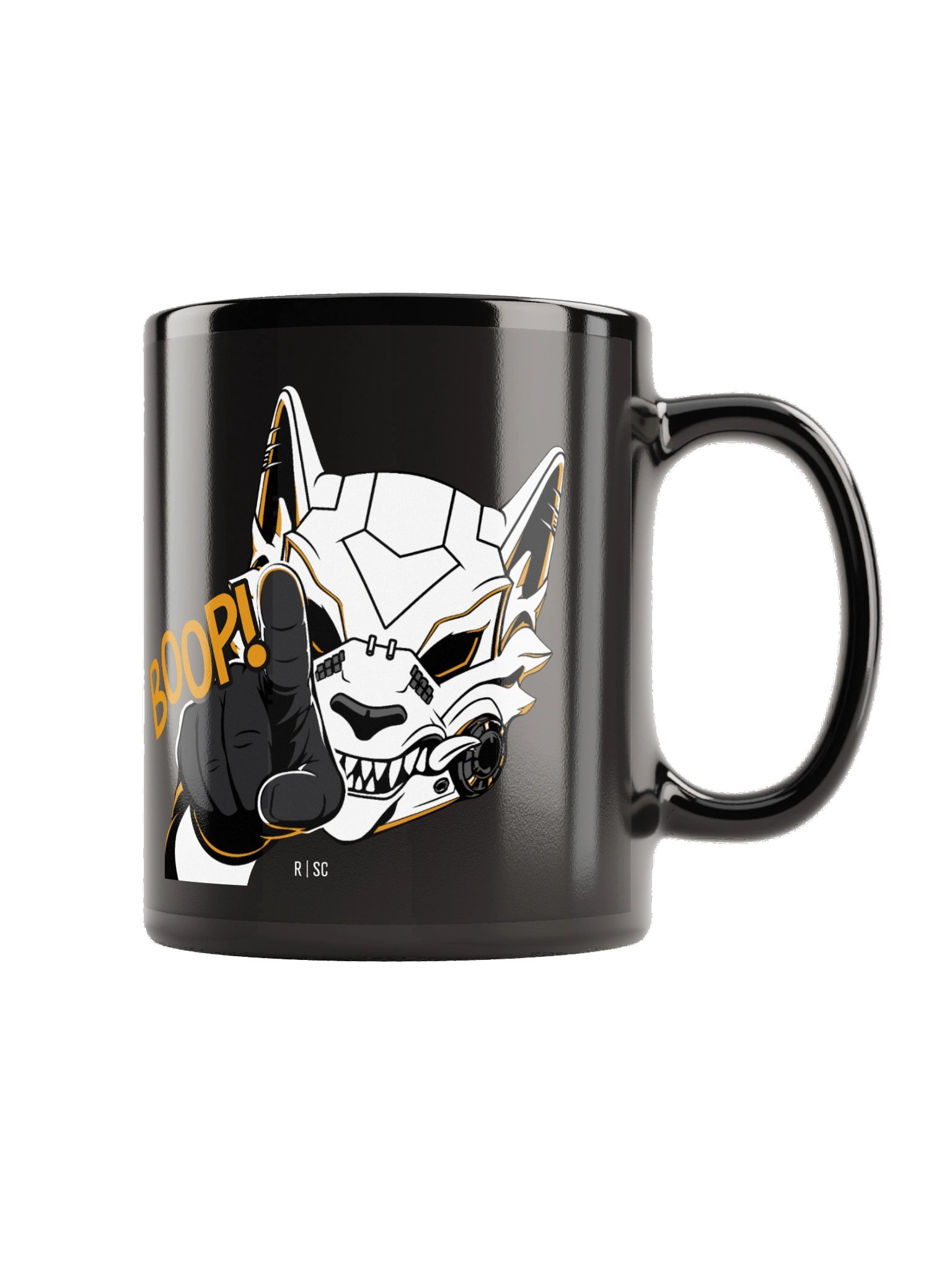 Wolf Mask Boop Black Mug product image (3)