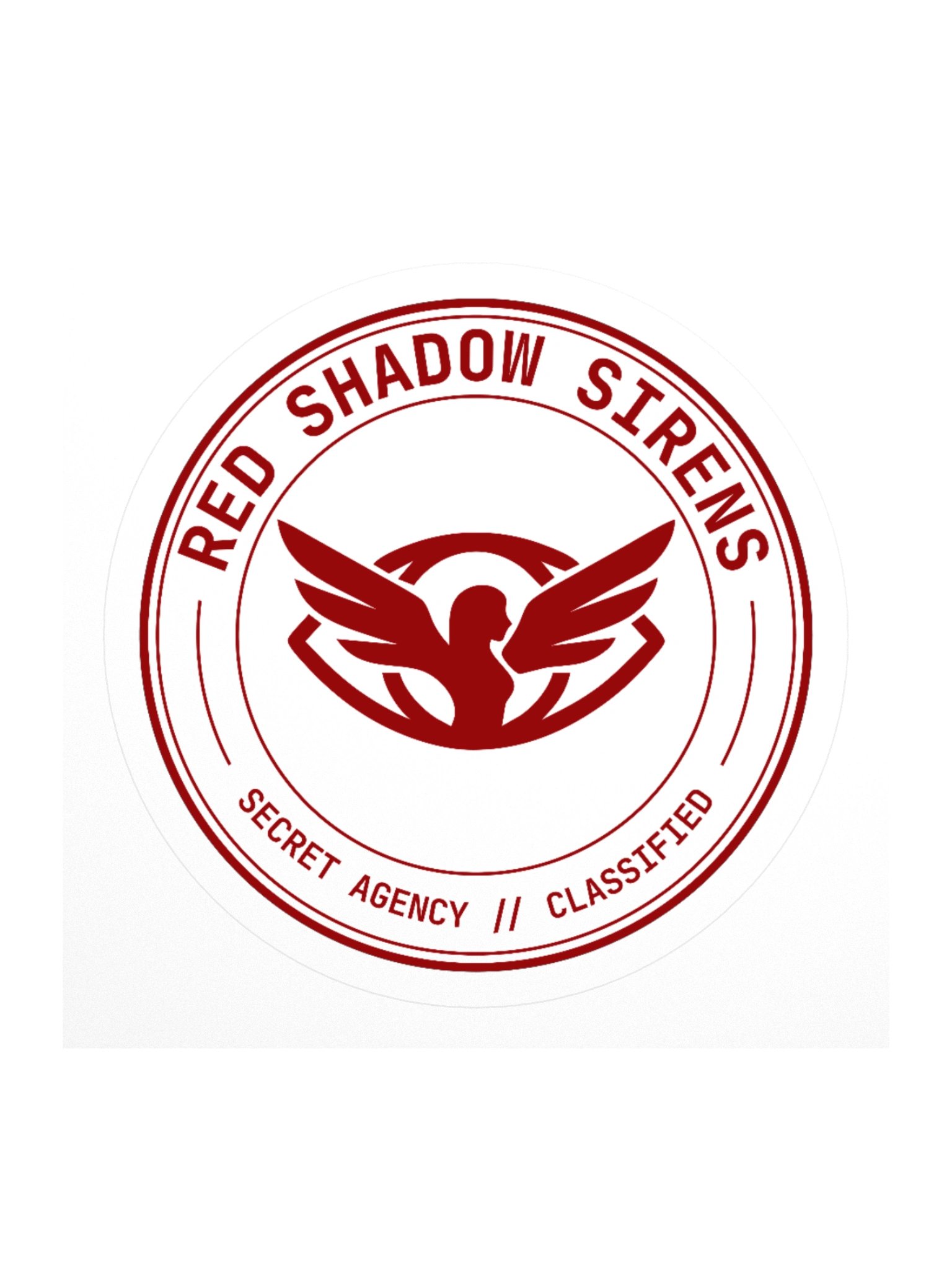 Agency logo sticker (red on white) product image (1)