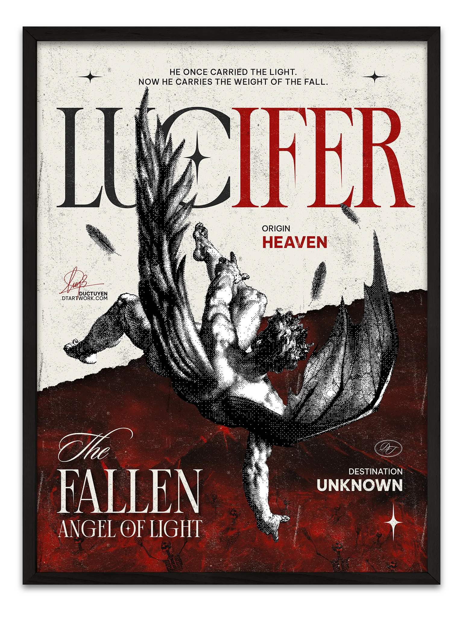 LUCIFER - The Fallen Angel of Light" Framed Poster product image (1)