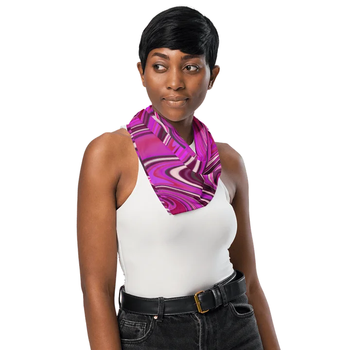 Bandana - Pink and Purple Digital Fluid Art product image (2)