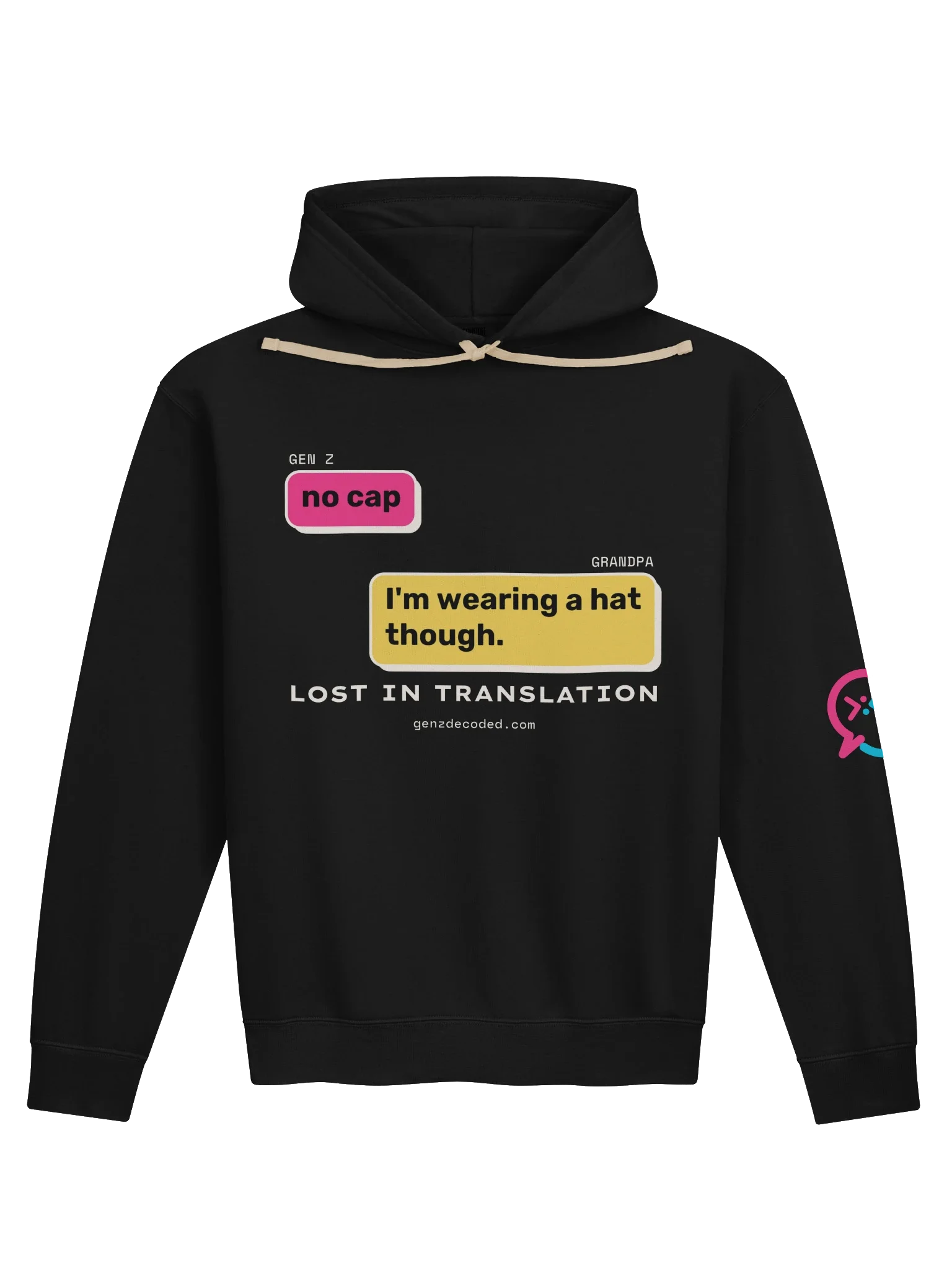 No Cap Grandpa Hoodie, Black