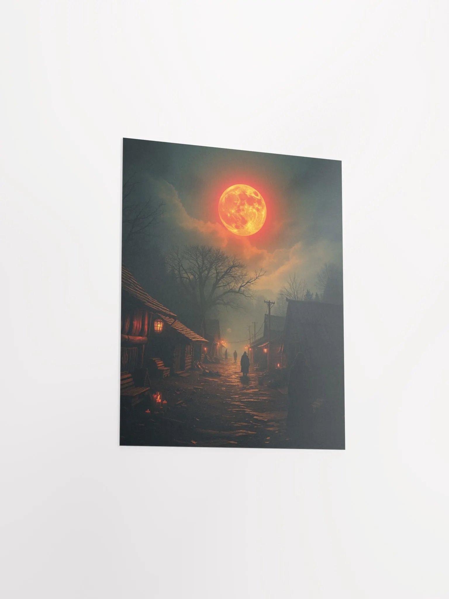 Moonlit Village Night Poster product image (18)