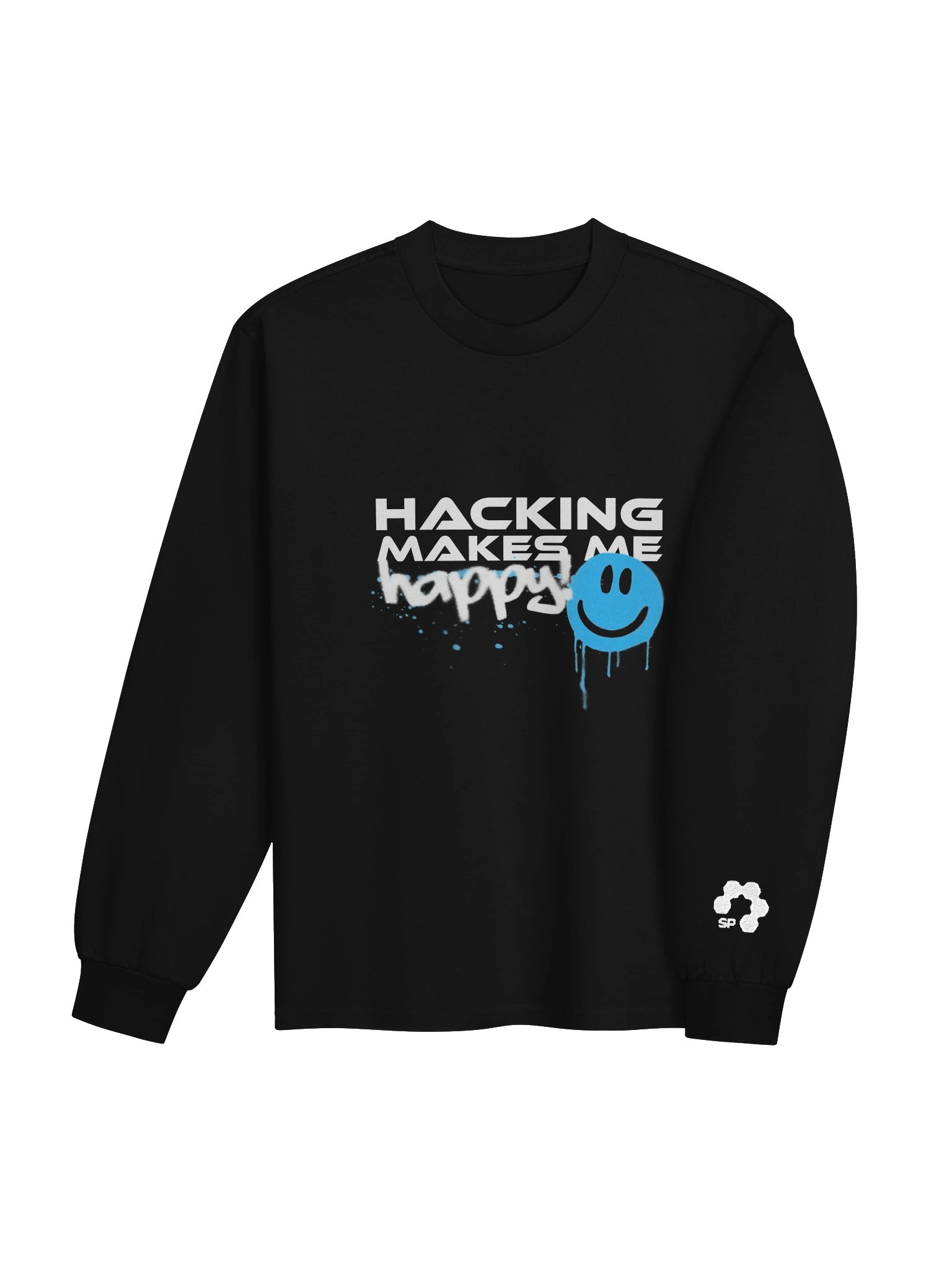 Hacking Makes Me Happy Long Sleeve Shirt product image (4)