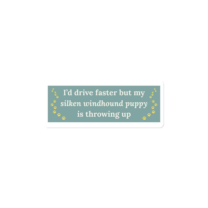 Carsick Puppy Magnet - Green product image (1)