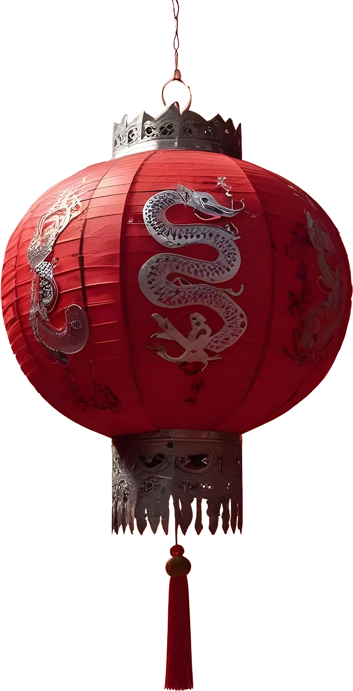 Chinese Silver Dragon Lantern – Lantern festival PNG product image (1)