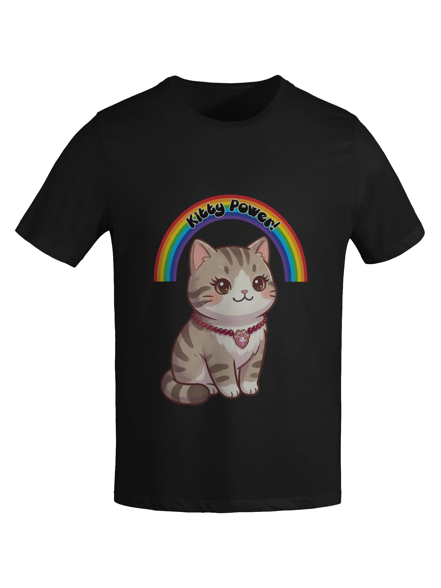Kitty Power! Rainbow Cat Relaxed-fit T-Shirt product image (7)