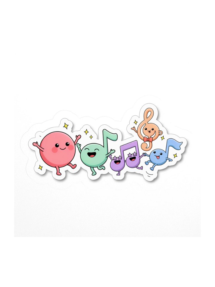 Groovy Music Notes Kiss Cut Stickers product image (3)