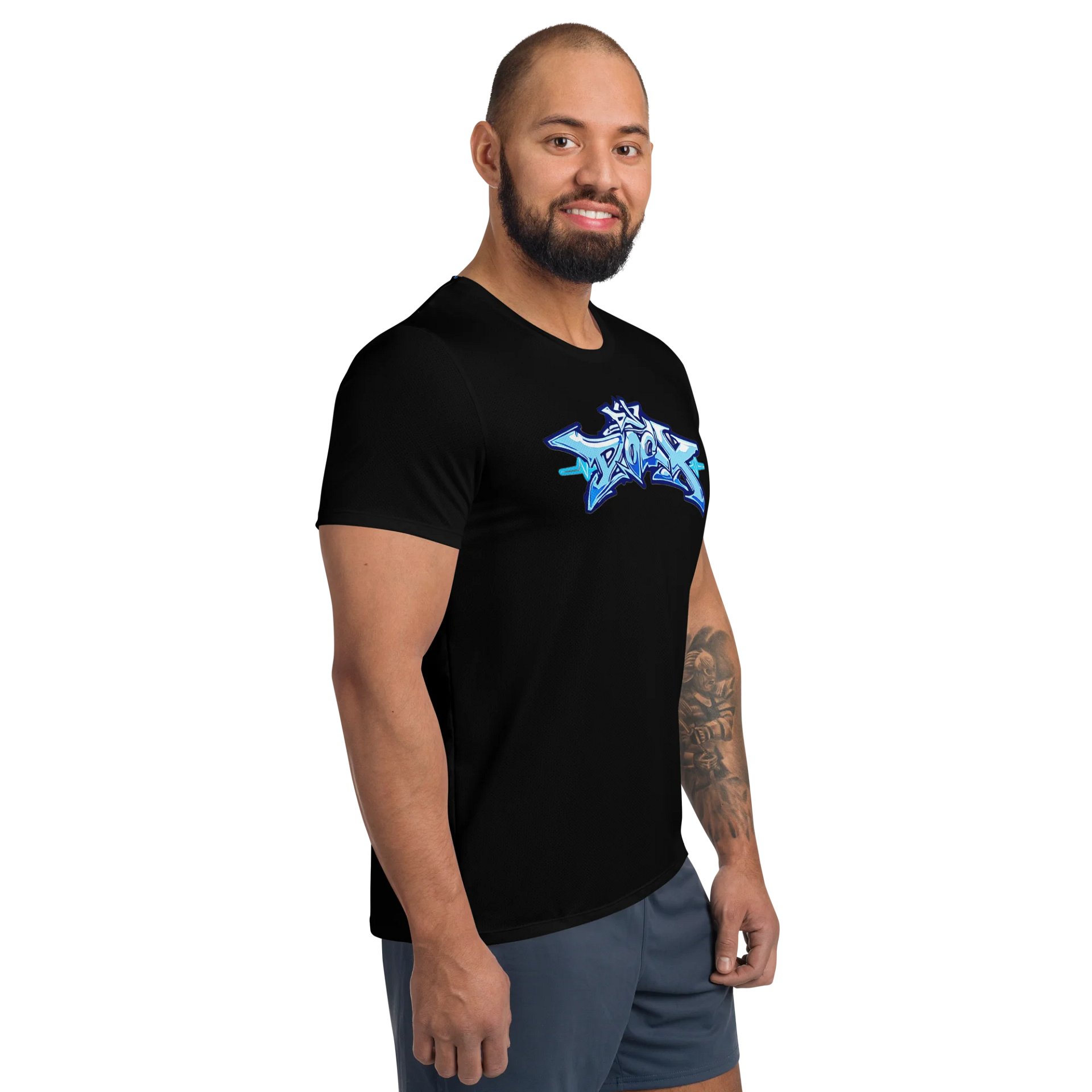 DJDocX Black Sports Tee - Light Blue Graff product image (4)