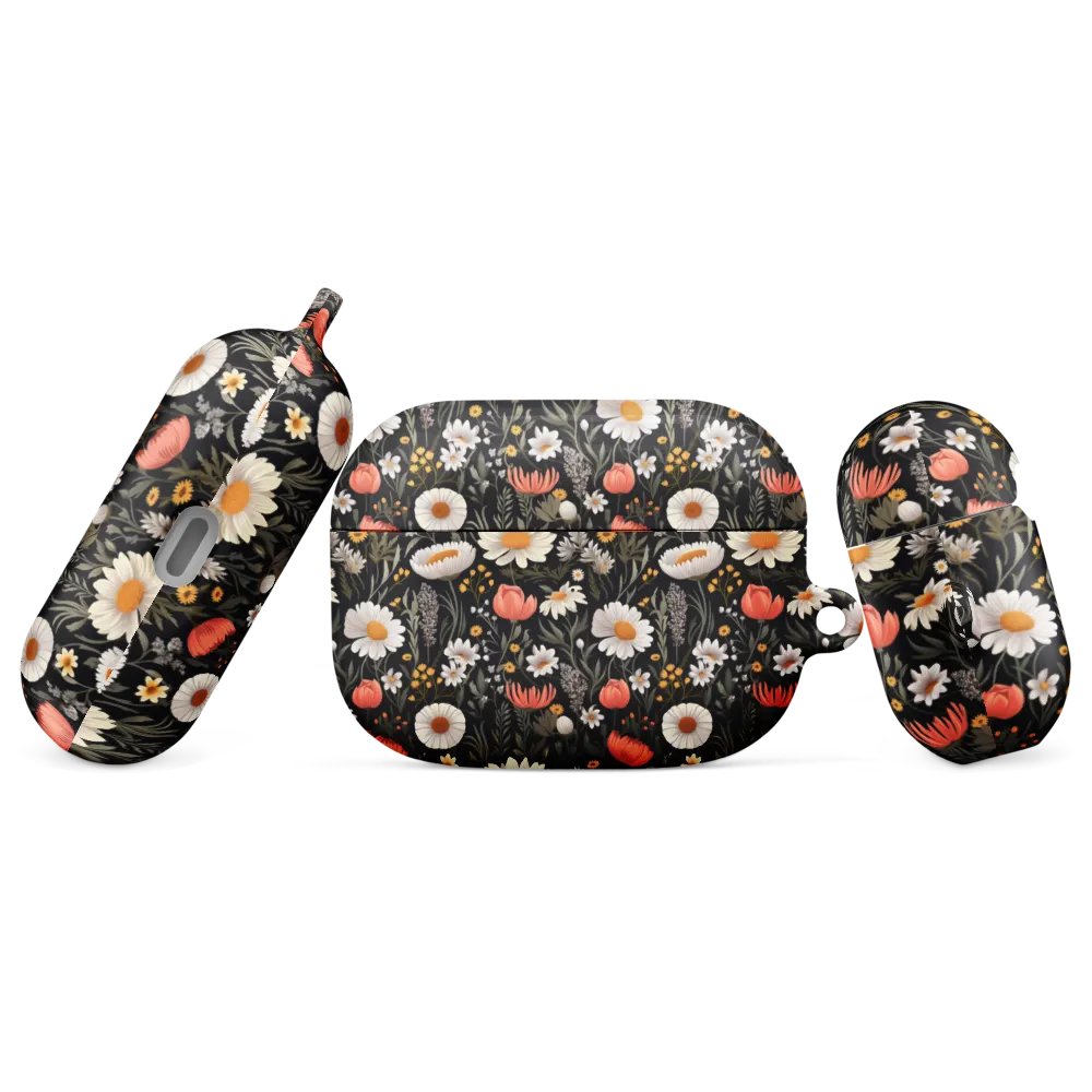 Blossom Elegance: Noir Garden All-Over Print AirPods® Pro Gen 1 and 2 Gen 1 and 2, Gen 3 Cases product image (1)