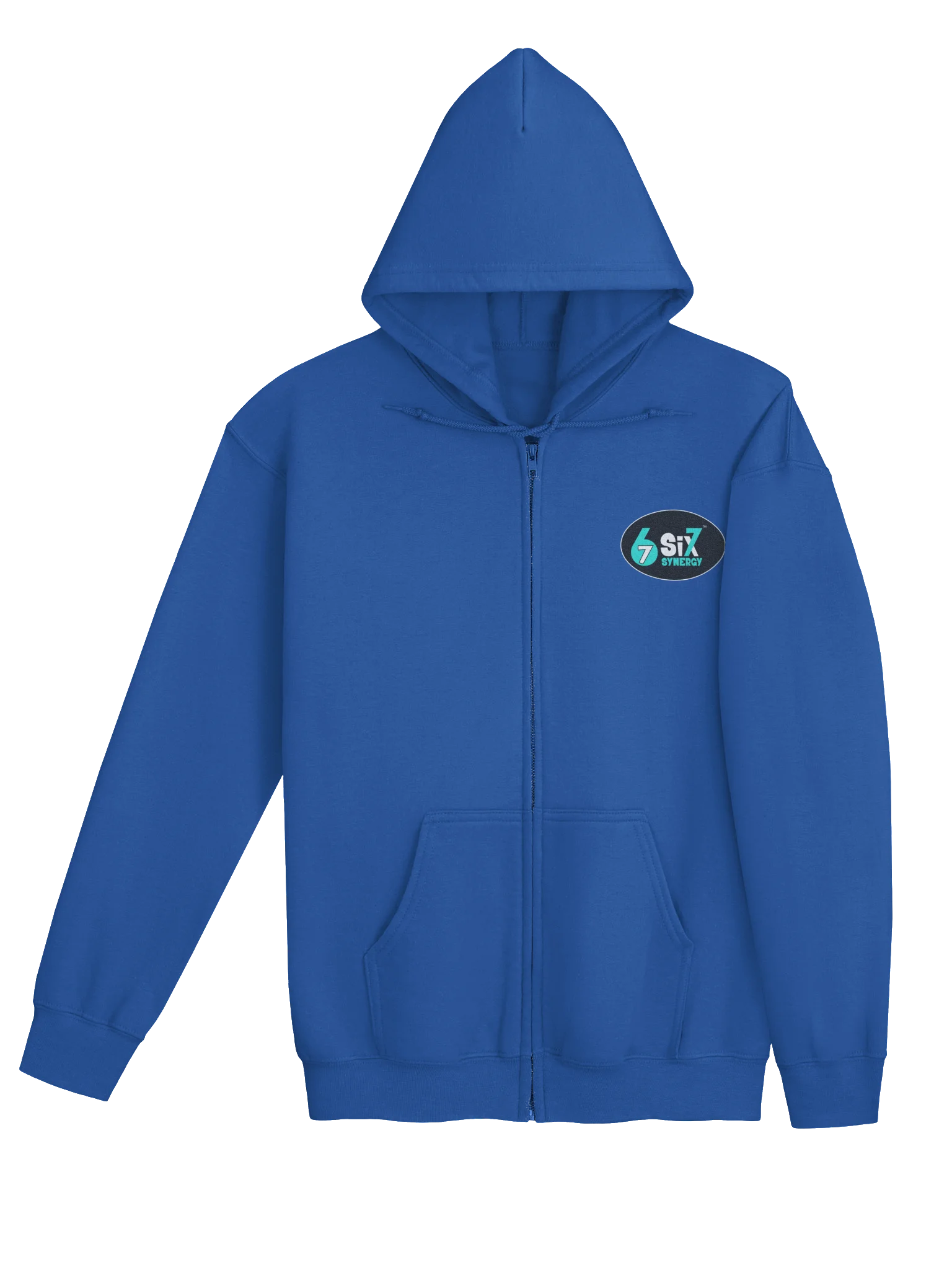 Adult Zip-Up Hoodie - Royal Blue, Logo on Front product image (4)