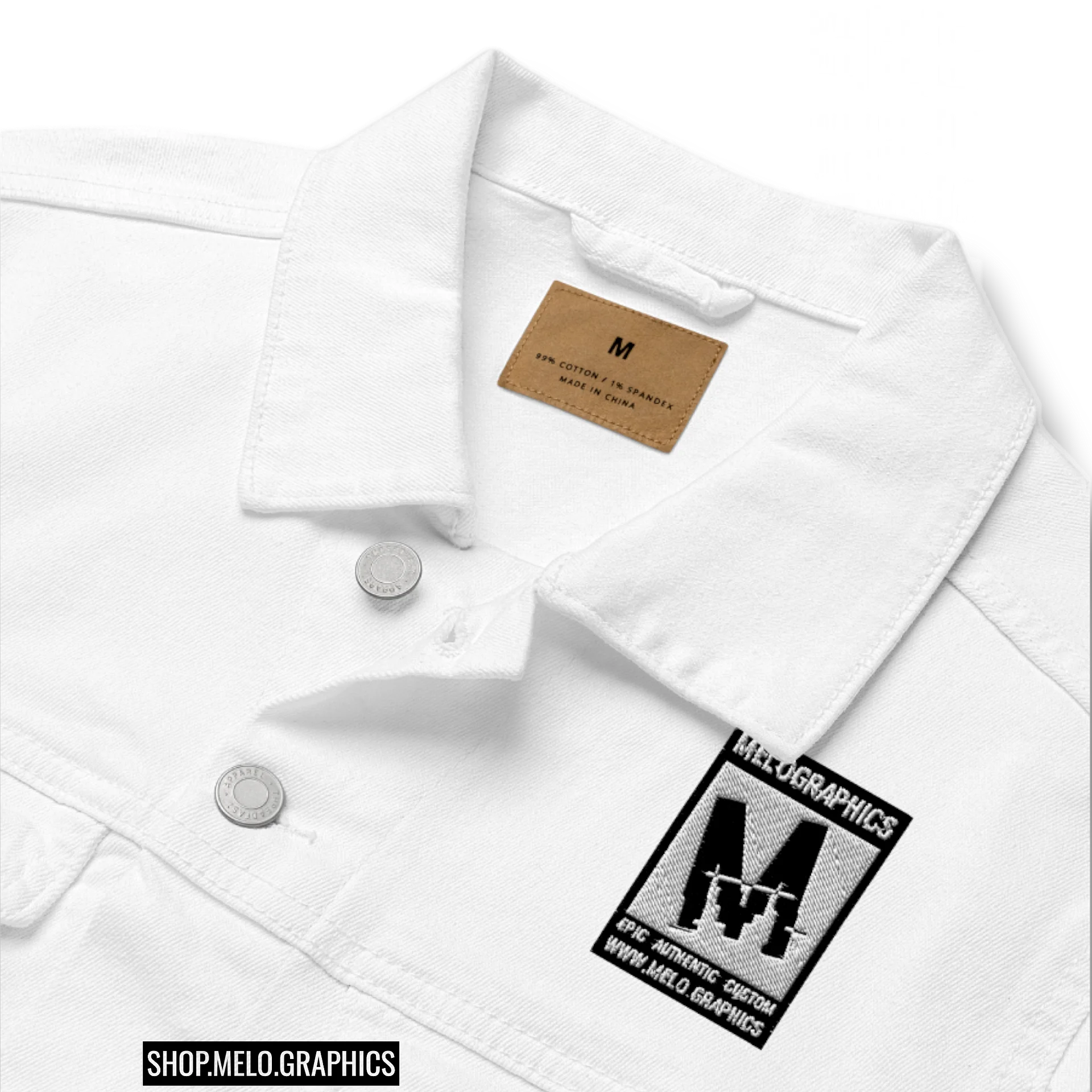 Rated M: Grey Stitched - Denim Jacket | #MadeByMELO product image (2)