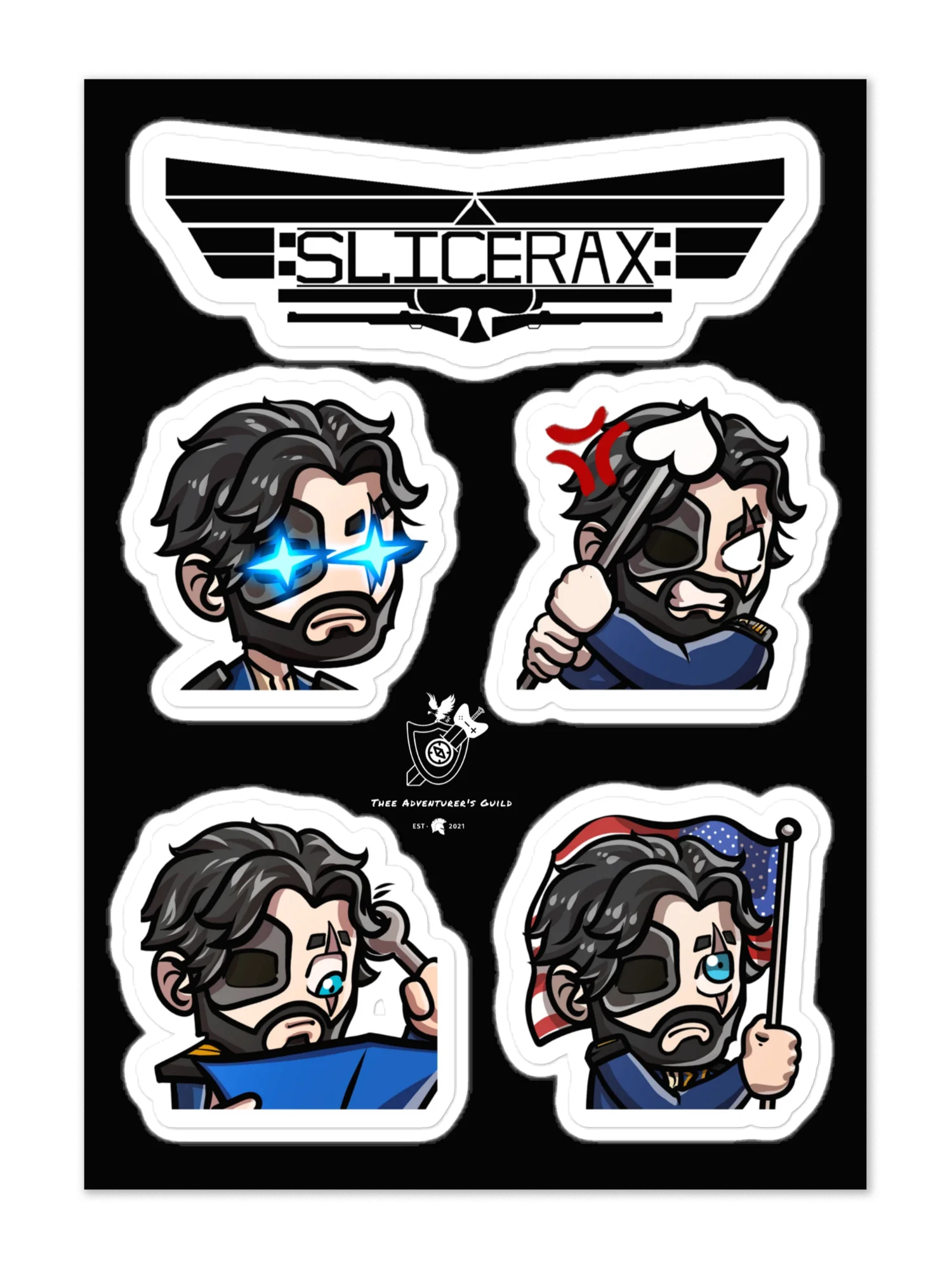 Captain Slicerax Sticker Pack product image (1)