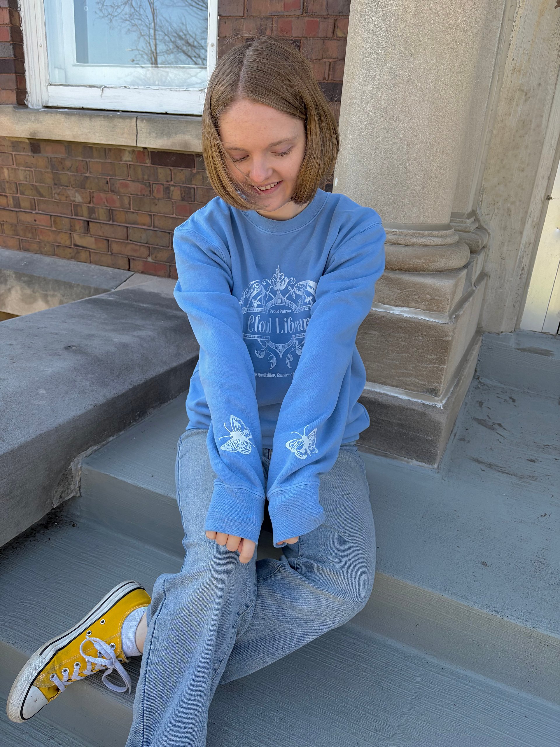 Antique Cloud Library Crewneck (with sleeve detail) product image (3)