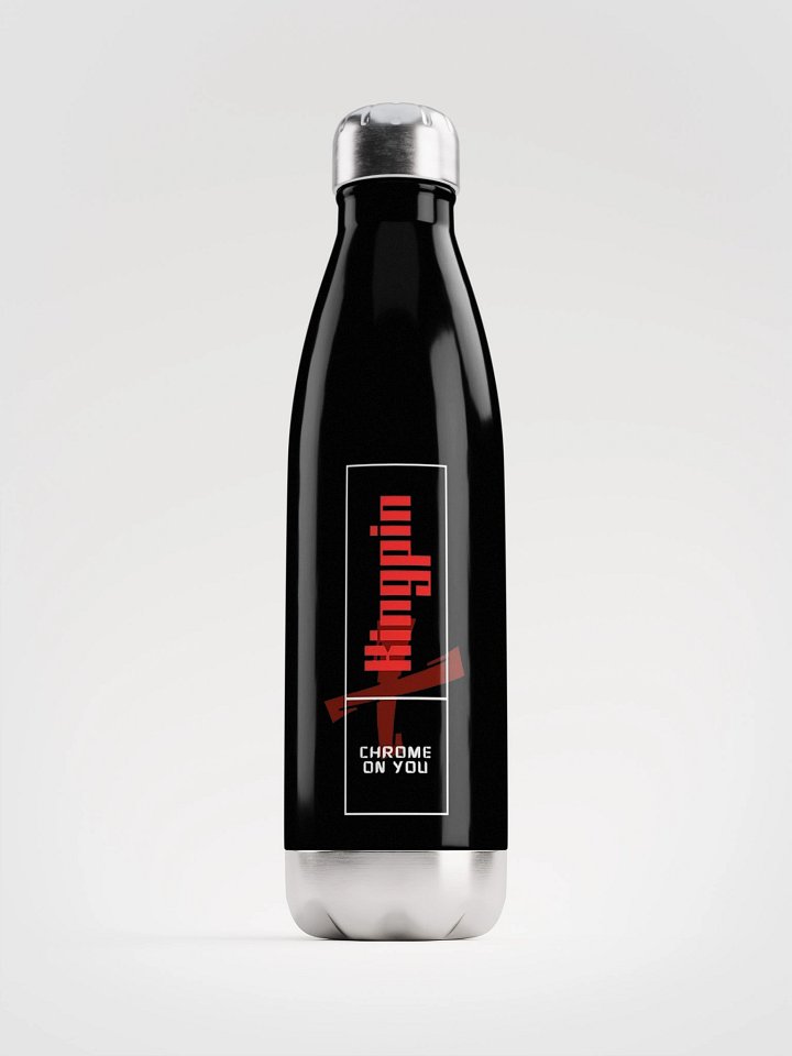 Kingpin Black Chrome collection water bottle product image (1)