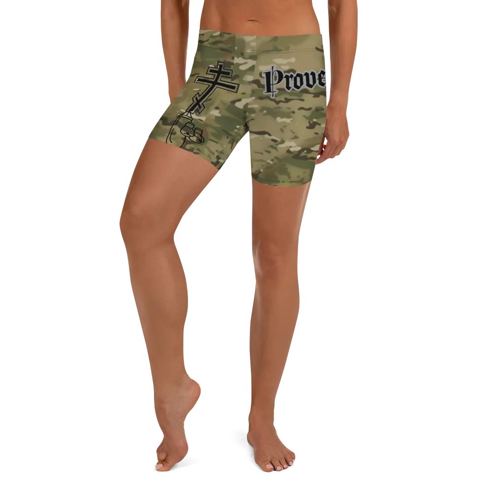 Faithful Camo: Proverb 3:25 Compression Shorts - Multicam product image (3)