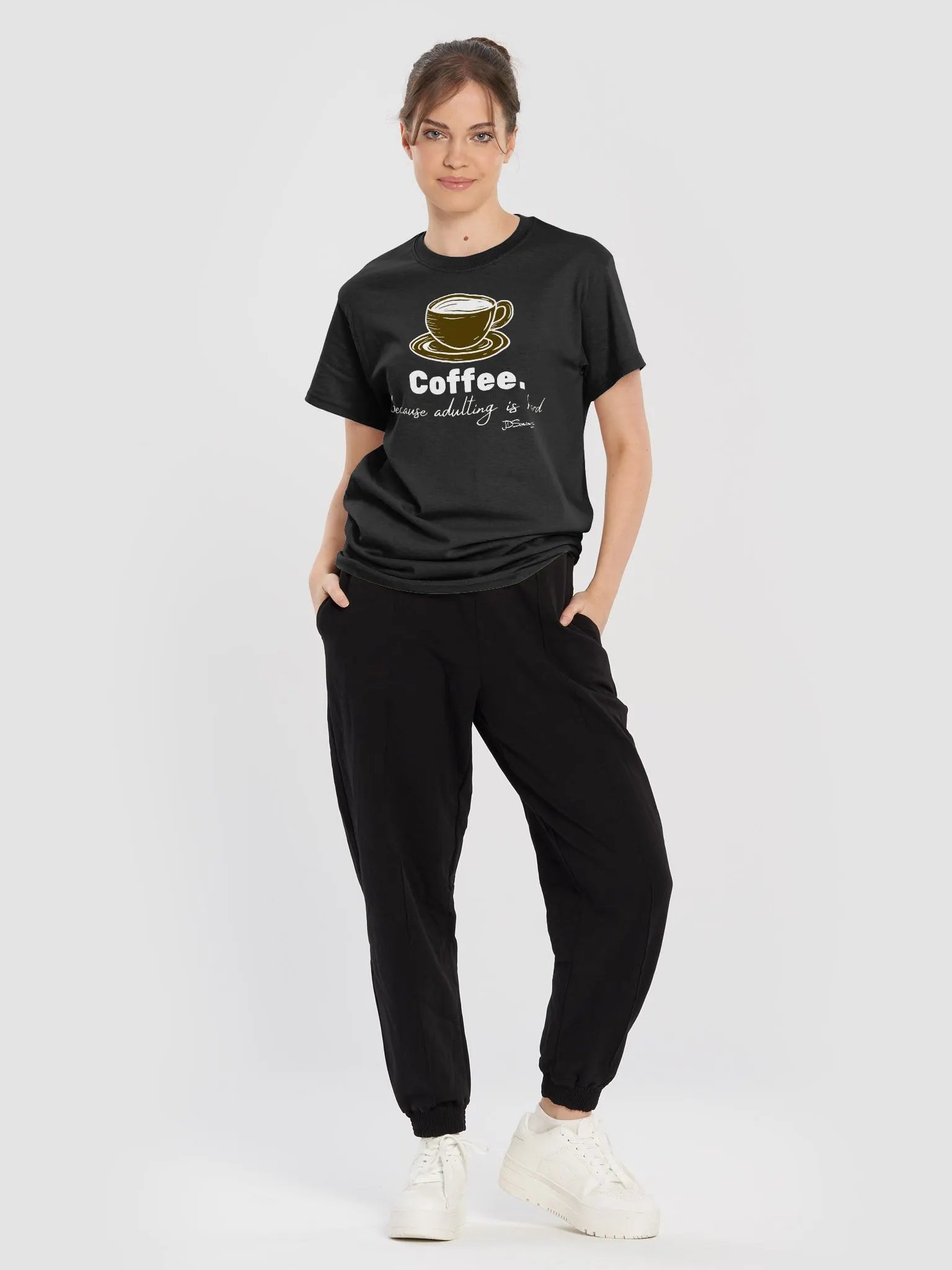 Savage Coffee. Because Adulting is Hard Gildan Heavyweight T-Shirt product image (4)
