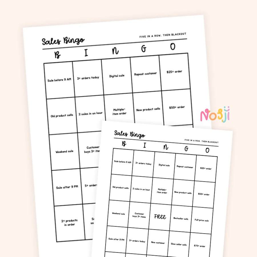 Sales Bingo Printable Sales Challenge product image (1)