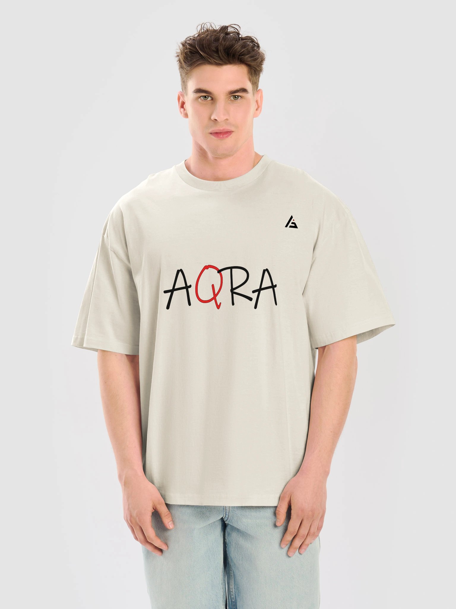 AQRA Bold Red Loop Oversized Tee product image (1)