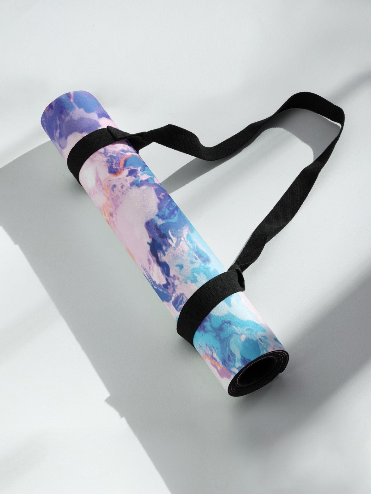 Yoga Mat "Marble Effect Pastel Blue Purple Dreamy Waves" product image (2)