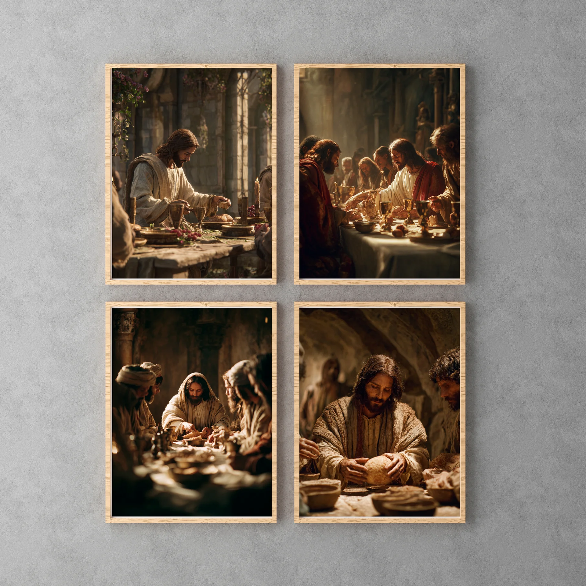 Last Supper Wall art Set| Modern Jesus Artwork |Digital Download | Christian Home Decor product image (3)