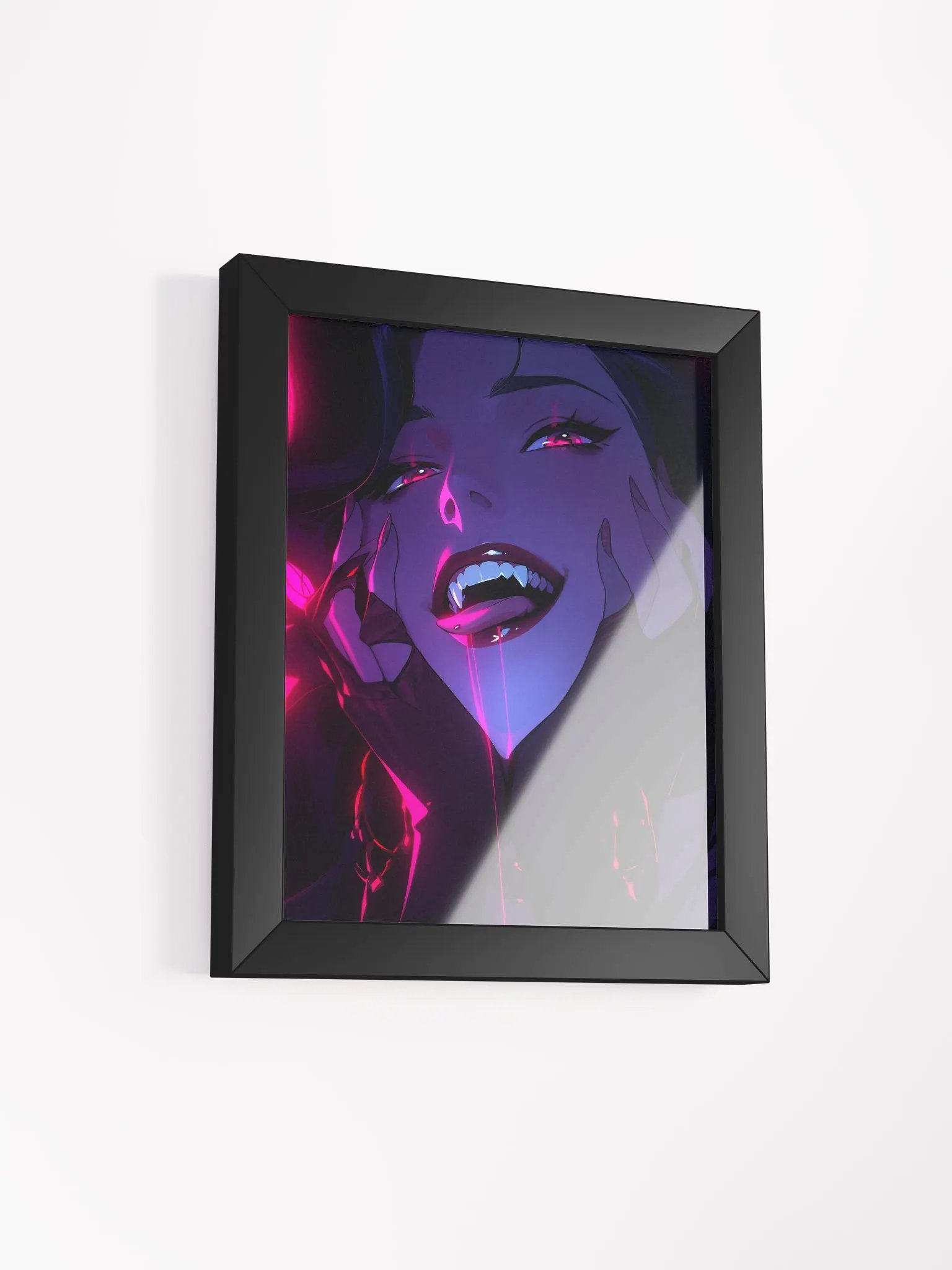 Framed Neon Vampire Seductive Poster product image (25)