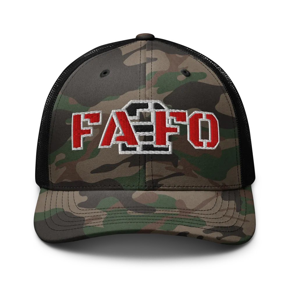FA2FO Camo Trucker Hat product image (1)