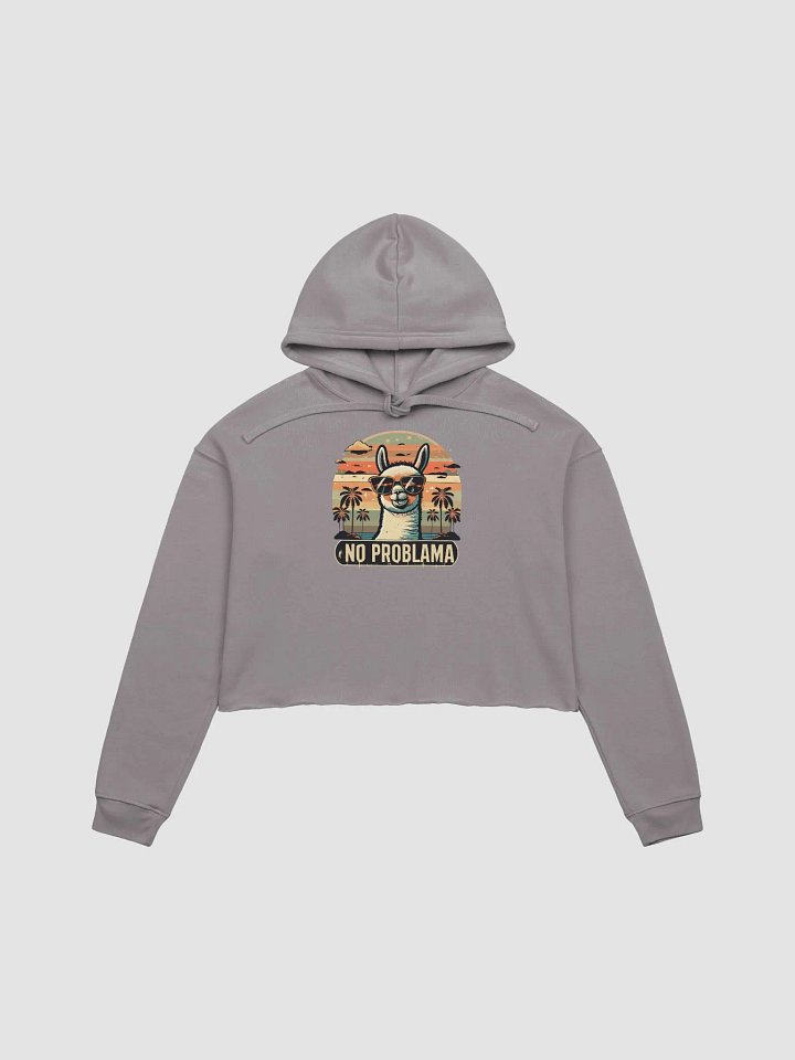 Chill Llama: Sunset Saga Women's Crop Hoodie product image (2)