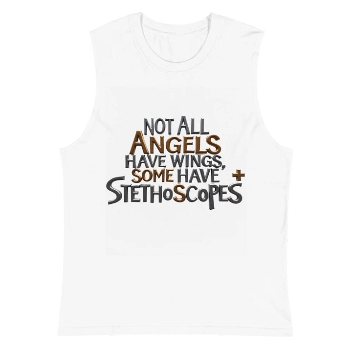 Stethoscope, Angel wings, medical Muscle Tank product image (2)