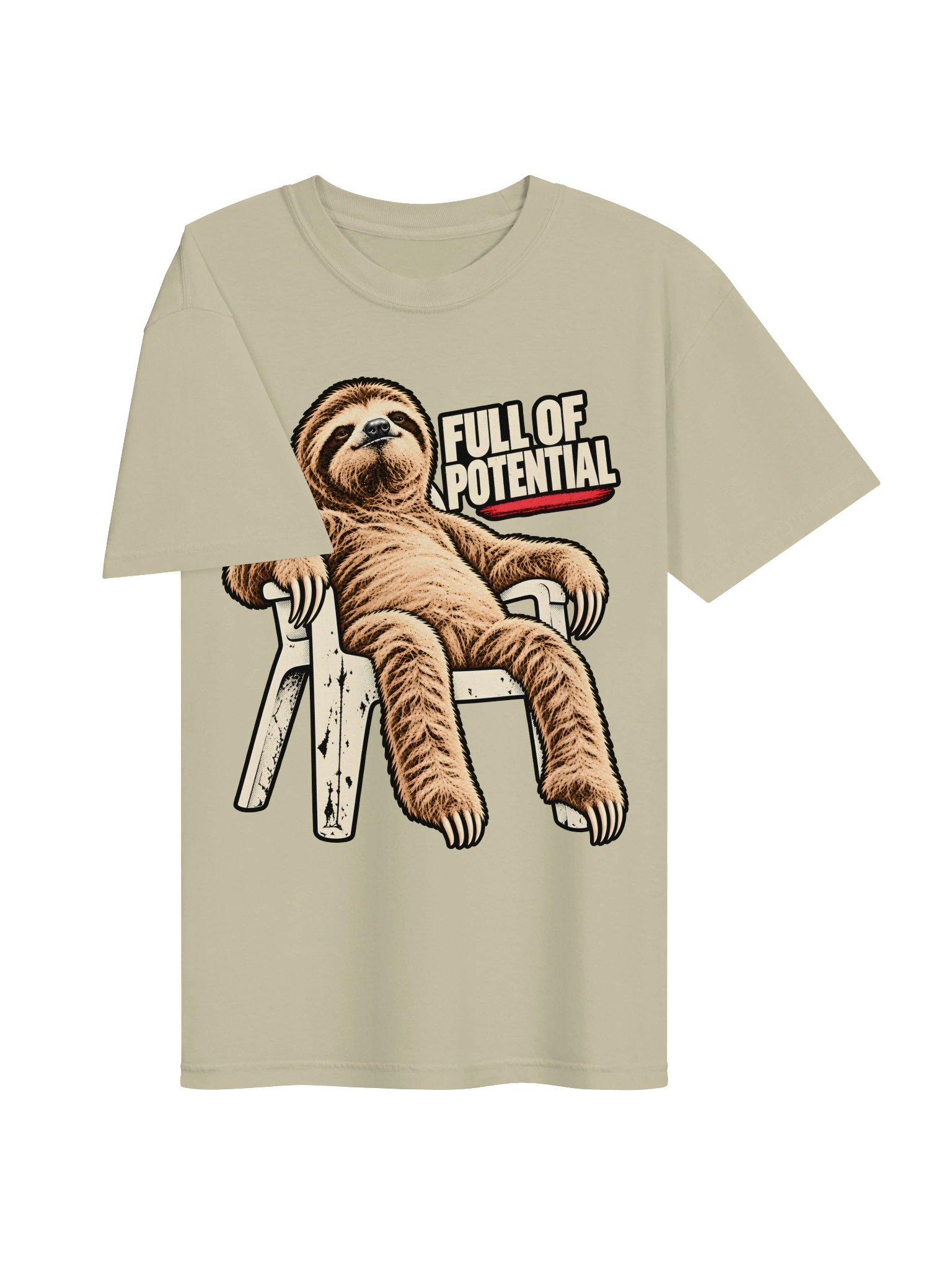 Sloth Full of Potential Heavyweight Graphic Tee product image (3)