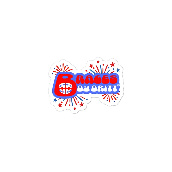 Braces By Britt® PATRIOTIC VINYL STICKER product image (2)