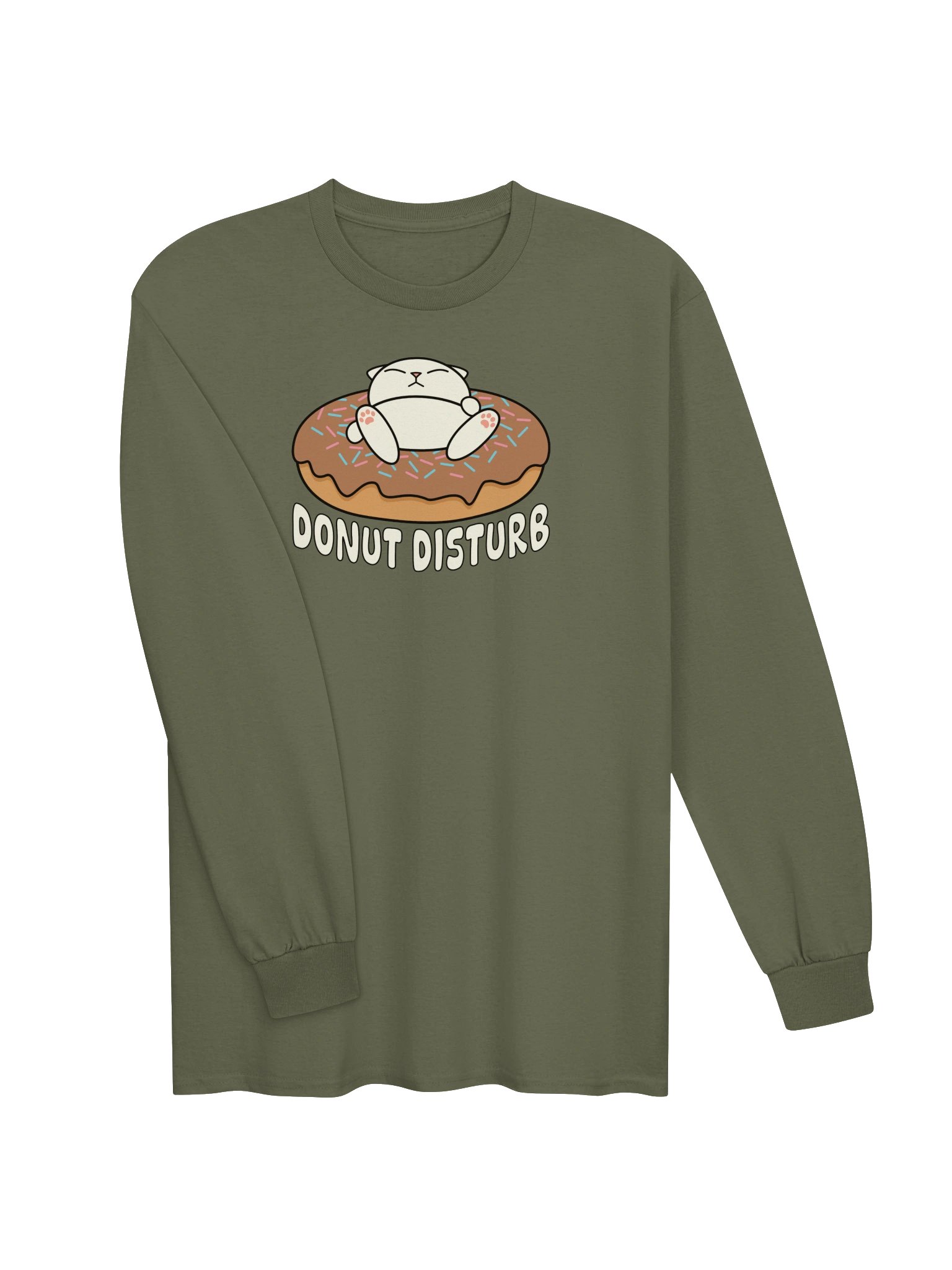 Donut Disturb Cat - Unisex Adult Long Sleeve T-shirt product image (2)