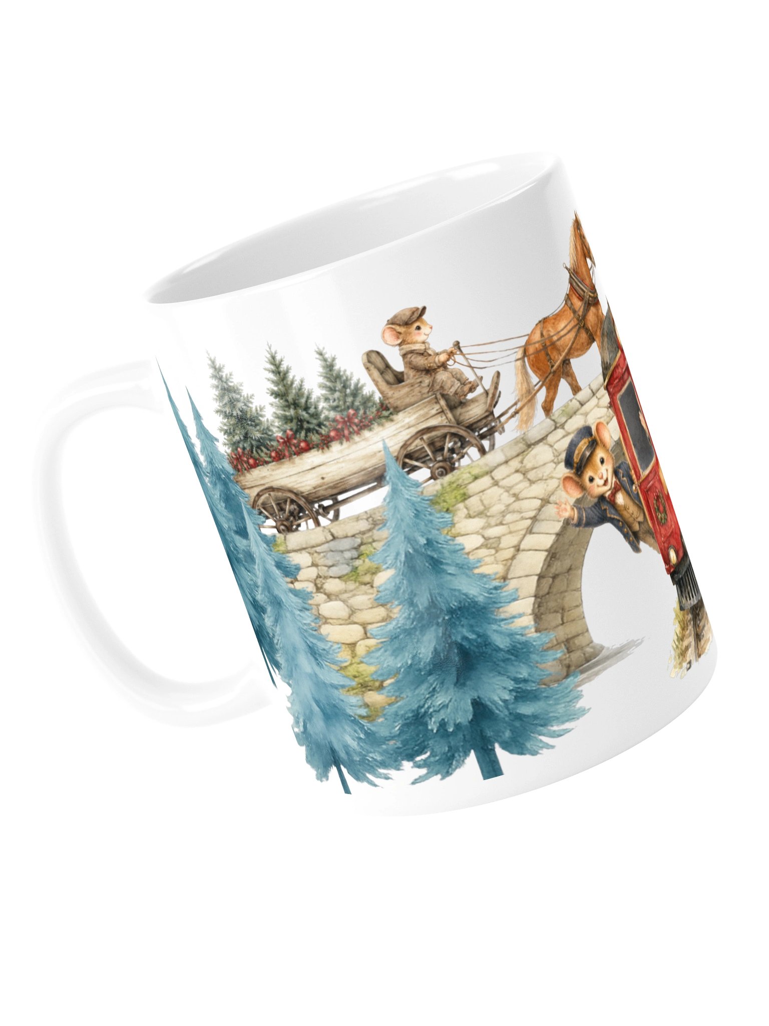 Home for Winter | Whimsical Snowy Village Ceramic Mug product image (13)